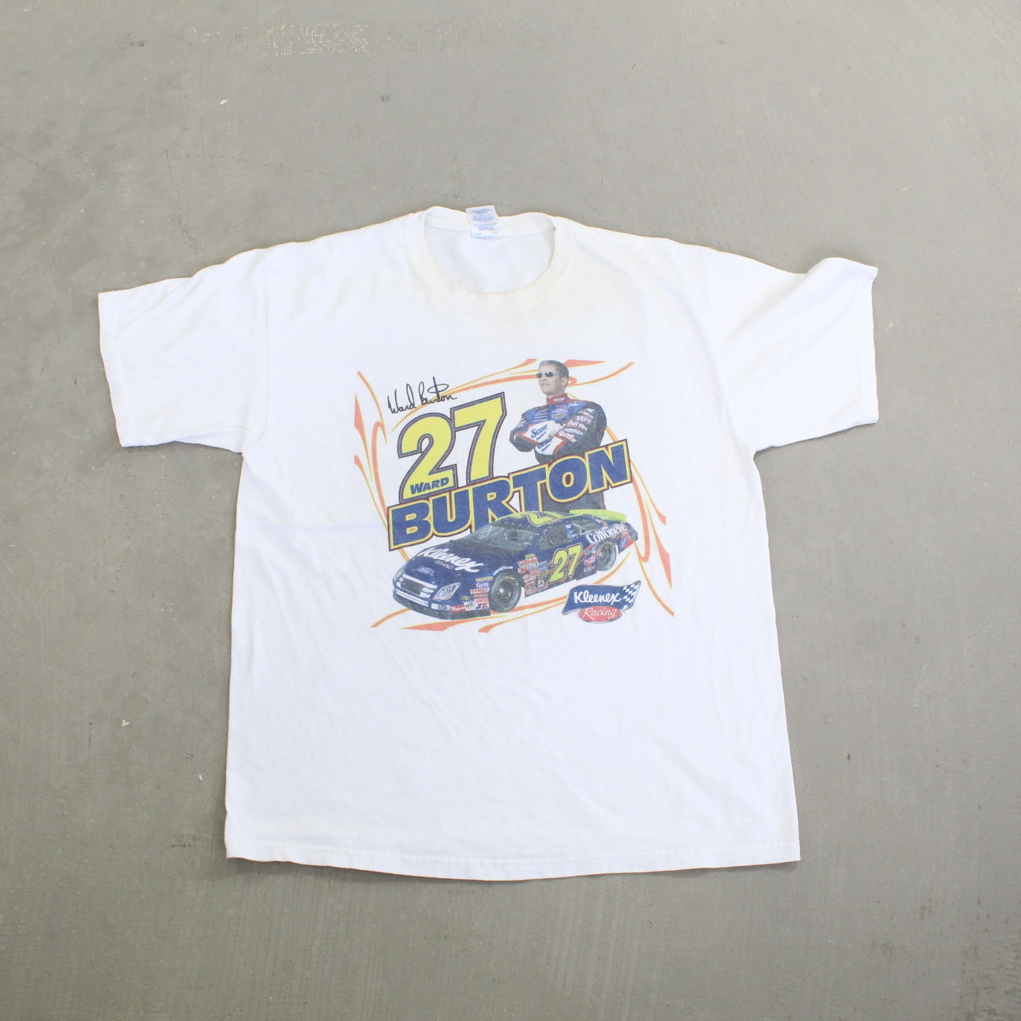 F- Vintage Nascar Ward Burton 27 Car Bootleg Tee sold by HG Vintage
