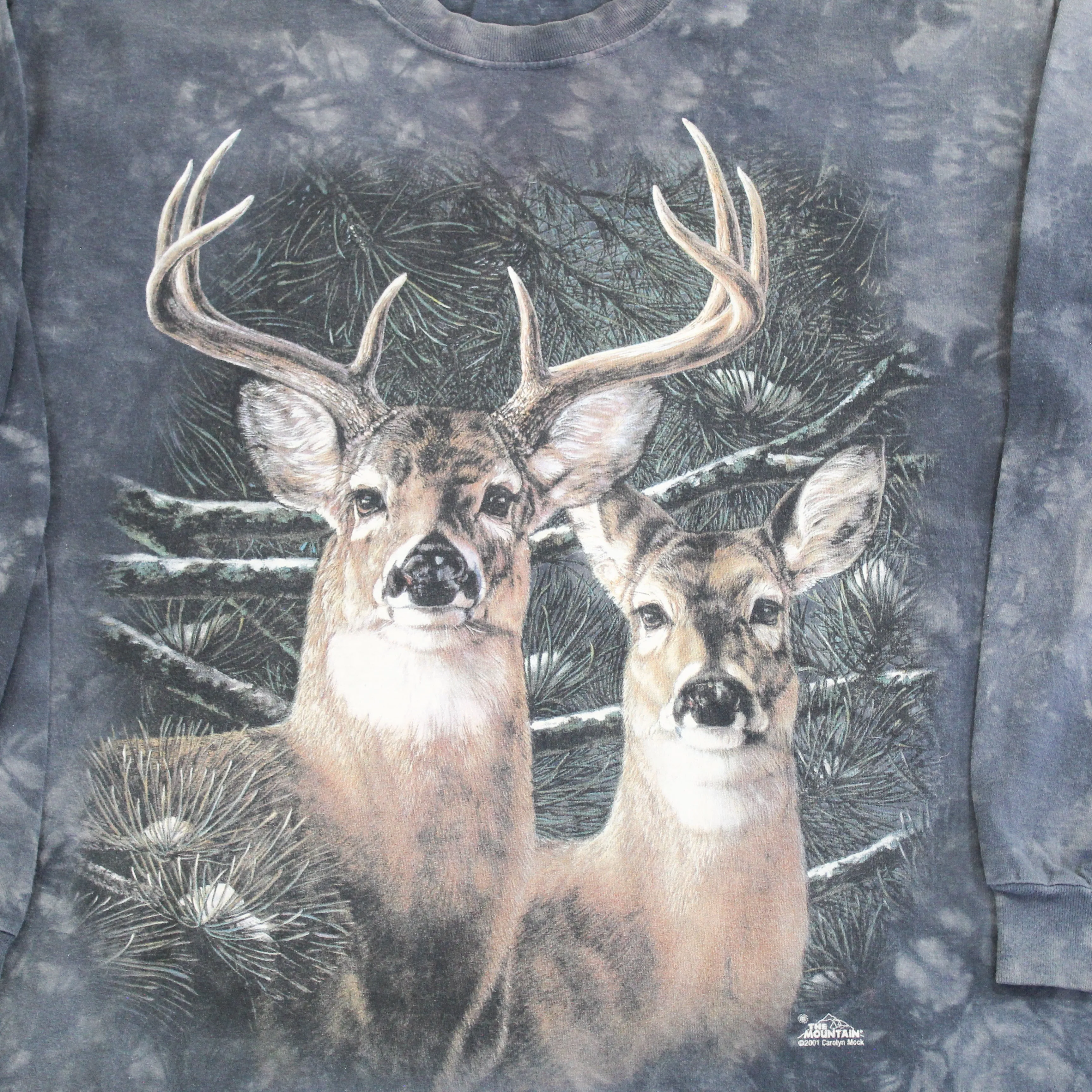 F- Vintage 2001 The Mountain Deer In Forest Long Sleeve tee sold by HG Vintage product image thumbnail 2