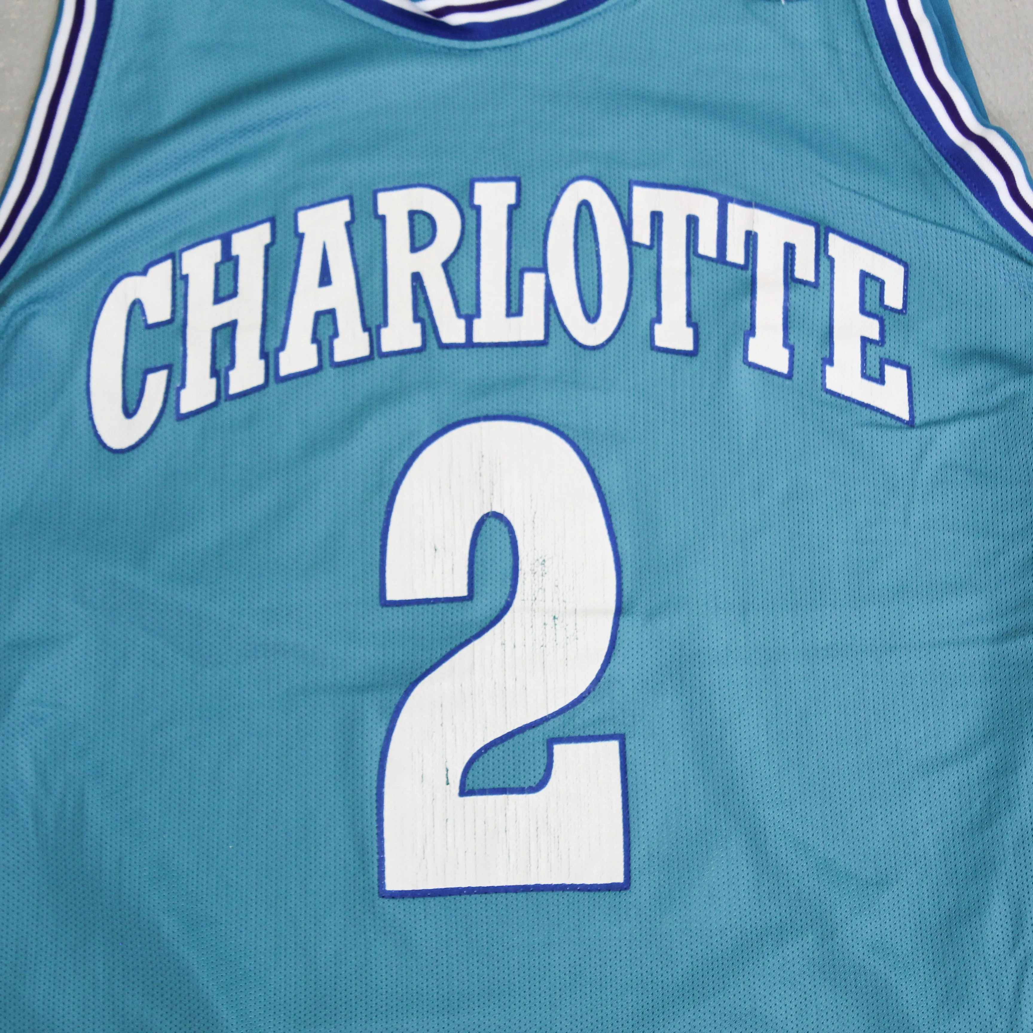 F- Vintage Charlotte Hornets Larry Johnson NBA Champion Basketball Jersey sold by HG Vintage product image thumbnail 2