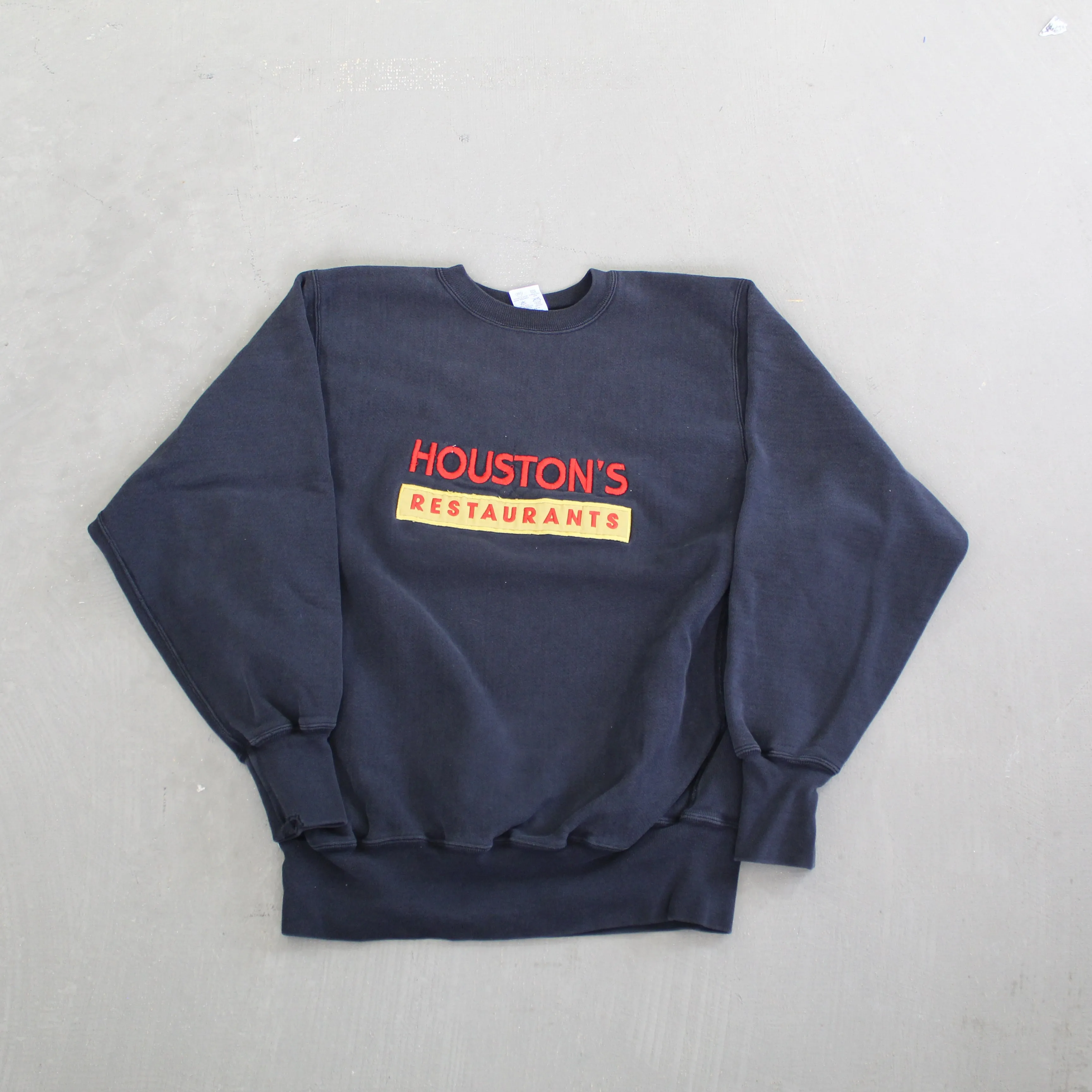 F- Vintage Champions Reverse Weave Houston's Restaurant Crewneck sold by HG Vintage