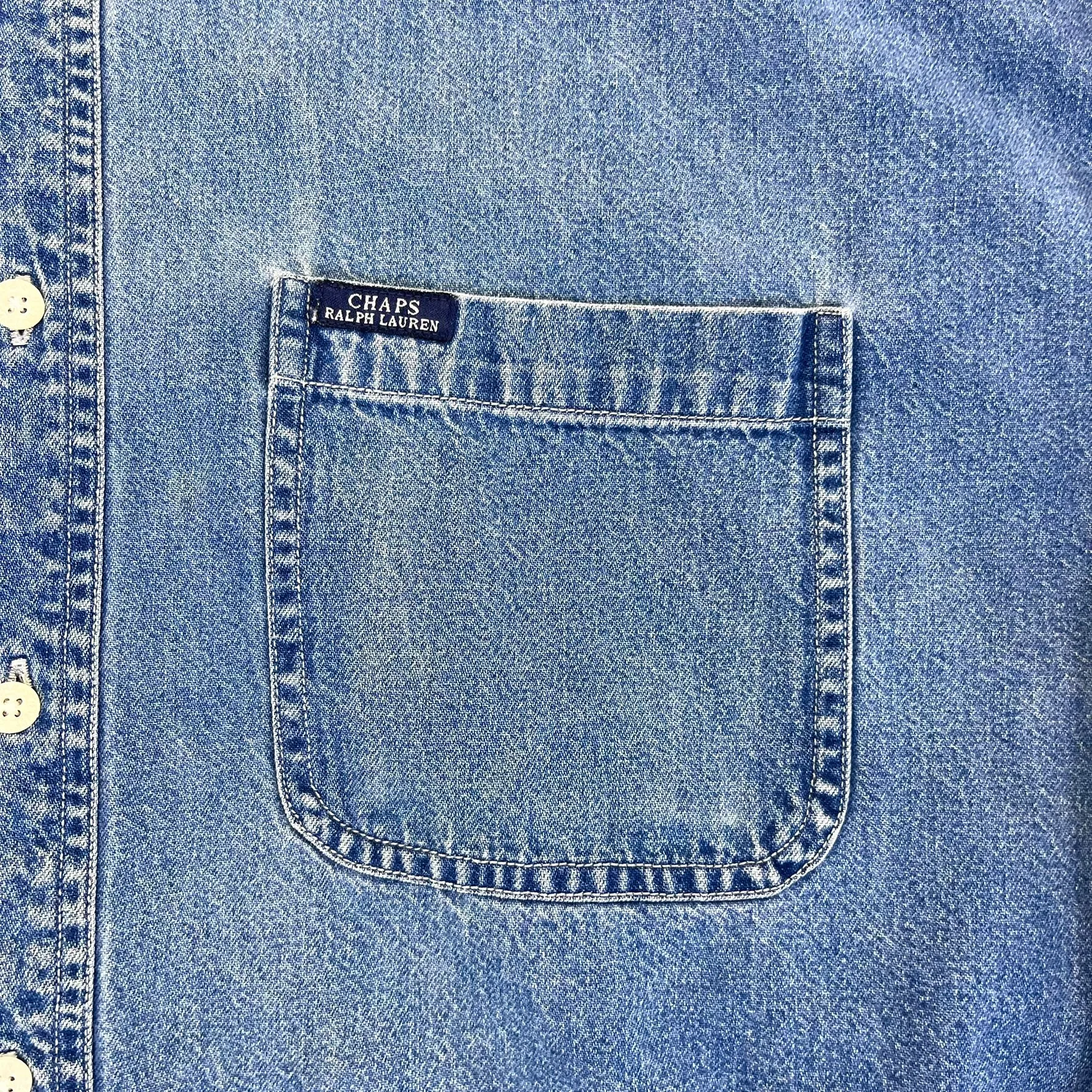 F- Vintage Chaps Ralph Lauren Denim Button Down Shirt sold by HG Vintage product image thumbnail 3