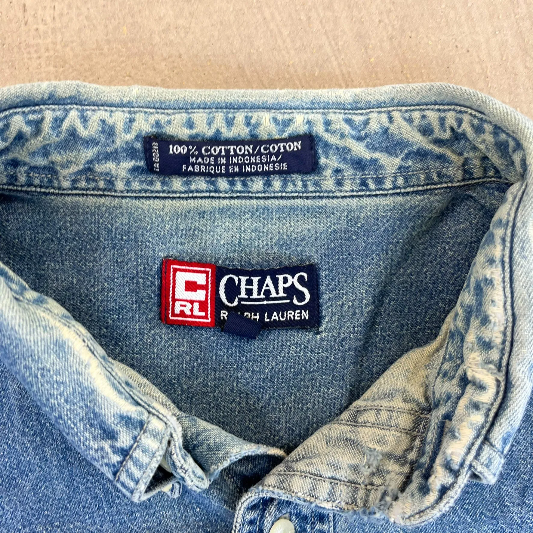 F- Vintage Chaps Ralph Lauren Denim Button Down Shirt sold by HG Vintage product image thumbnail 2