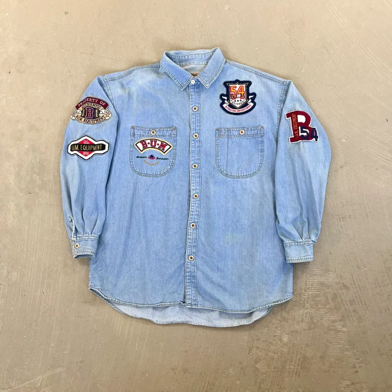 F- Vintage B.U.M Equipment Denim Button Down Shirt sold by HG Vintage