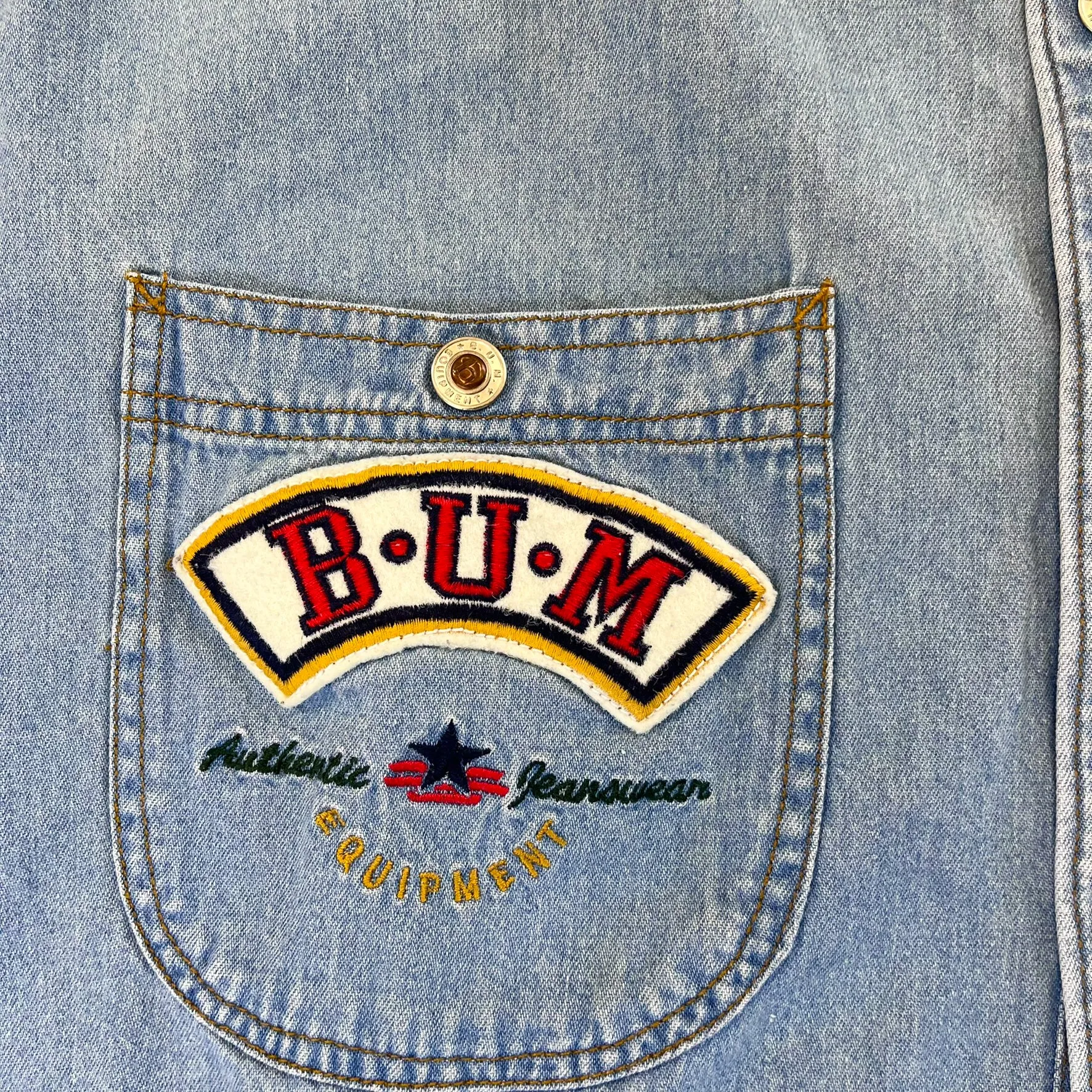 F- Vintage B.U.M Equipment Denim Button Down Shirt sold by HG Vintage product image thumbnail 2
