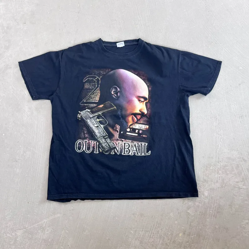 F- Vintage Tupac Out On Bail Billboard Pro Tag Tee sold by HG Vintage