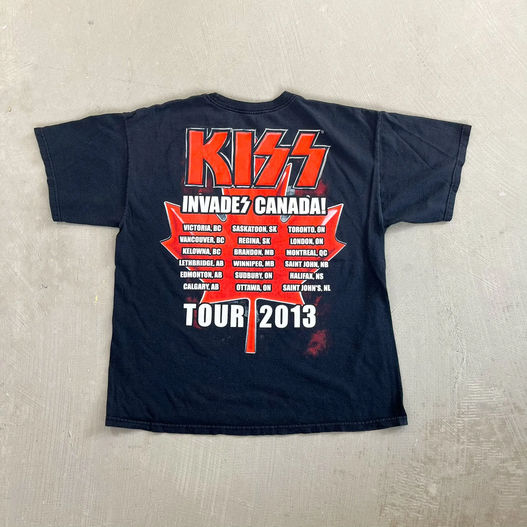 F- 2013 Kiss Invades Canada Tour Picture Tee sold by HG Vintage product image thumbnail 3