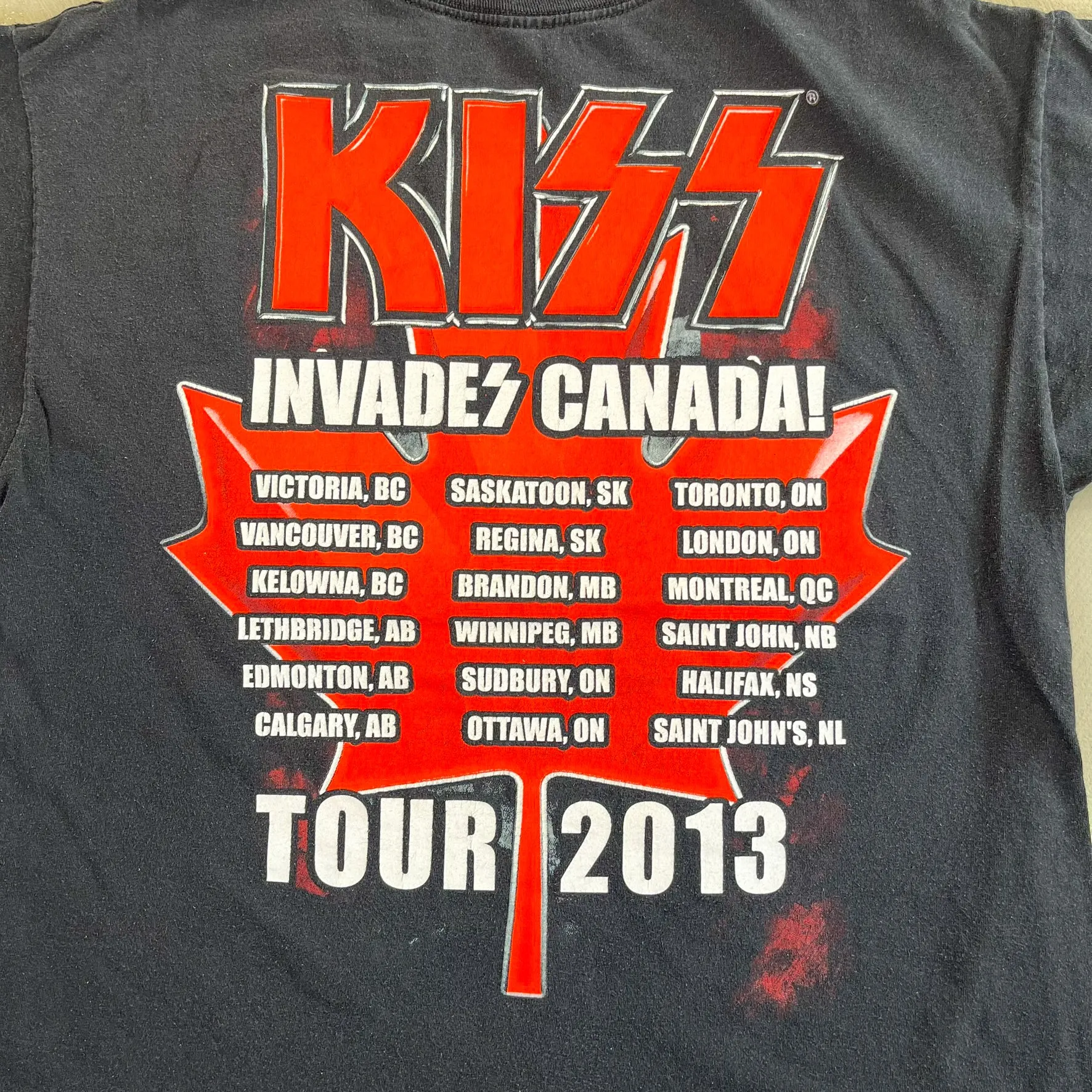 F- 2013 Kiss Invades Canada Tour Picture Tee sold by HG Vintage product image thumbnail 4