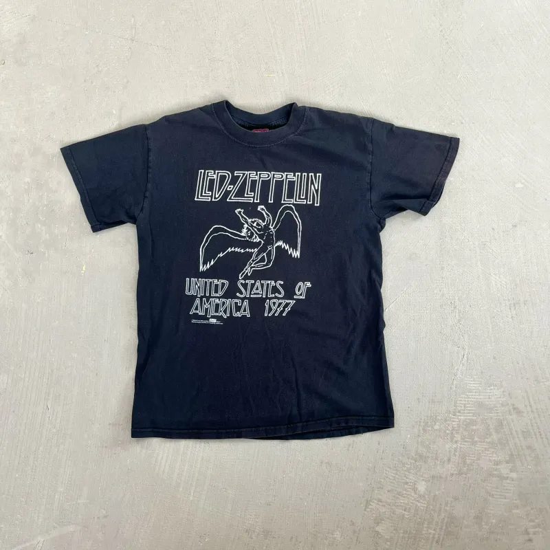 F- Vintage '04 Led Zeppelin Reprint Of Tour Of '77 Graphic Tee sold by HG Vintage