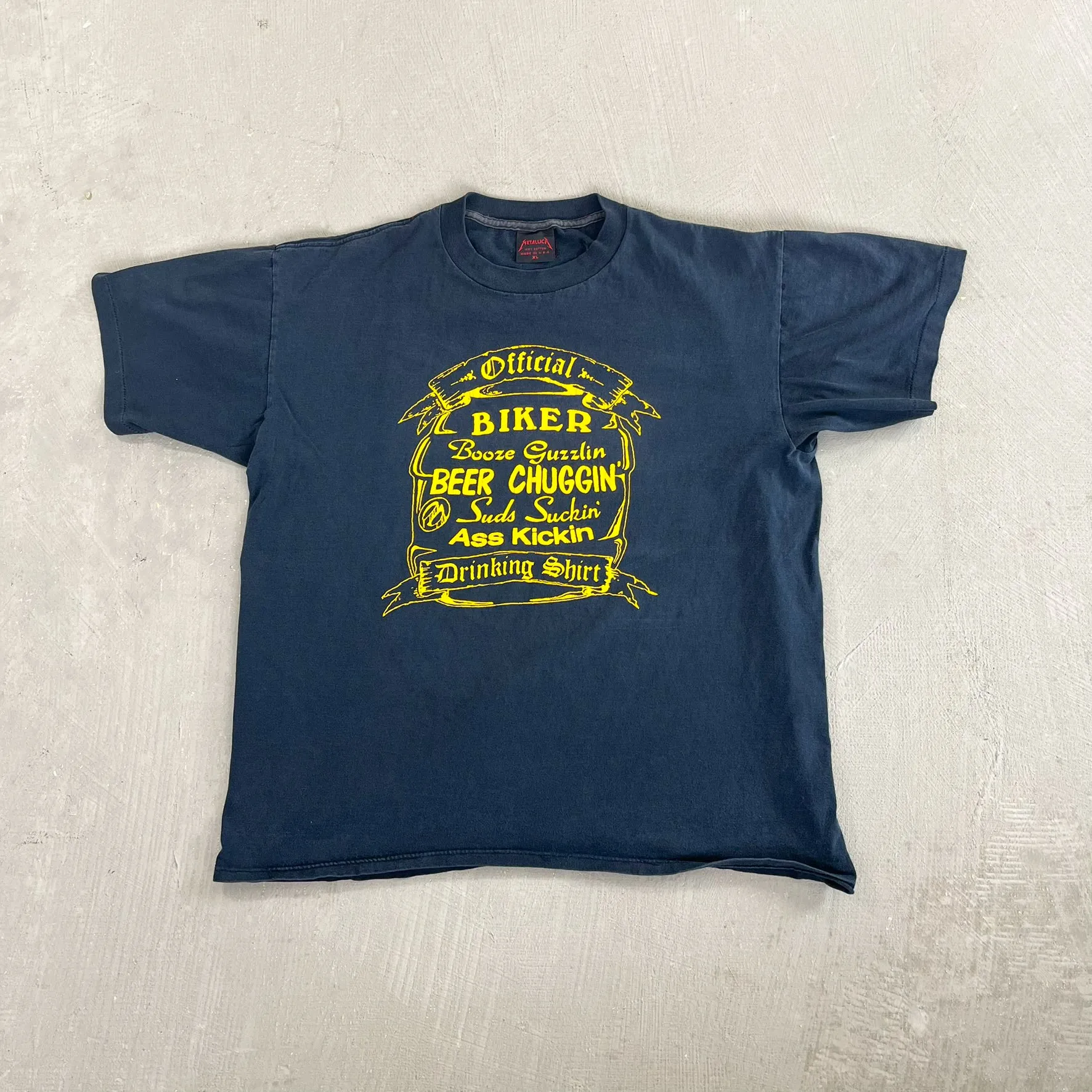 F- Vintage '94 Sturgis Bike Week Official Biker Drinking Shirt Single Stitch Tee sold by HG Vintage