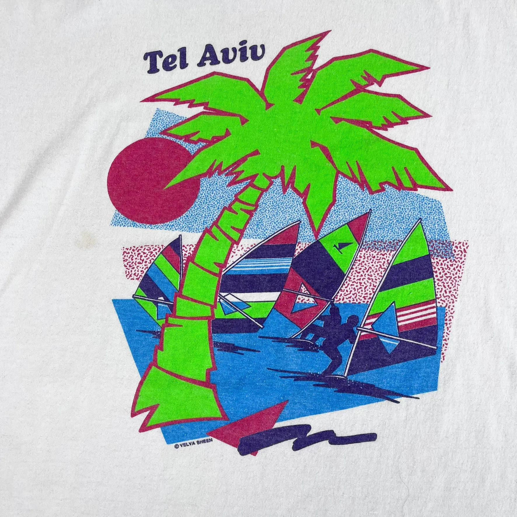 F- Vintage Tel Aviv Beach Graphic Single Stitch Tee sold by HG Vintage product image thumbnail 2