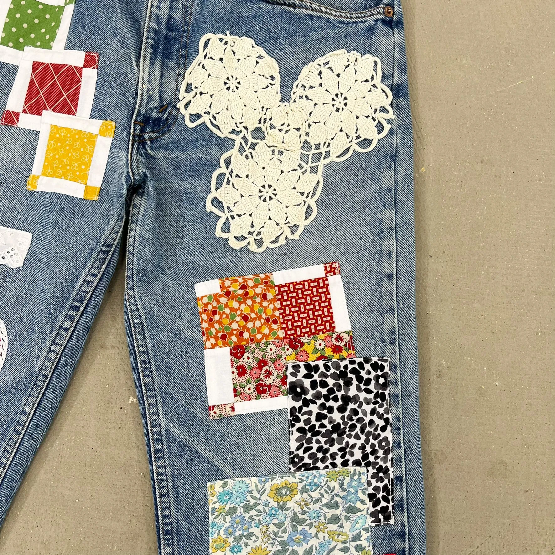 F- HOM LOVE Orange Tab Levi's 550 Reworked Custom Jeans sold by HG Vintage product image thumbnail 4