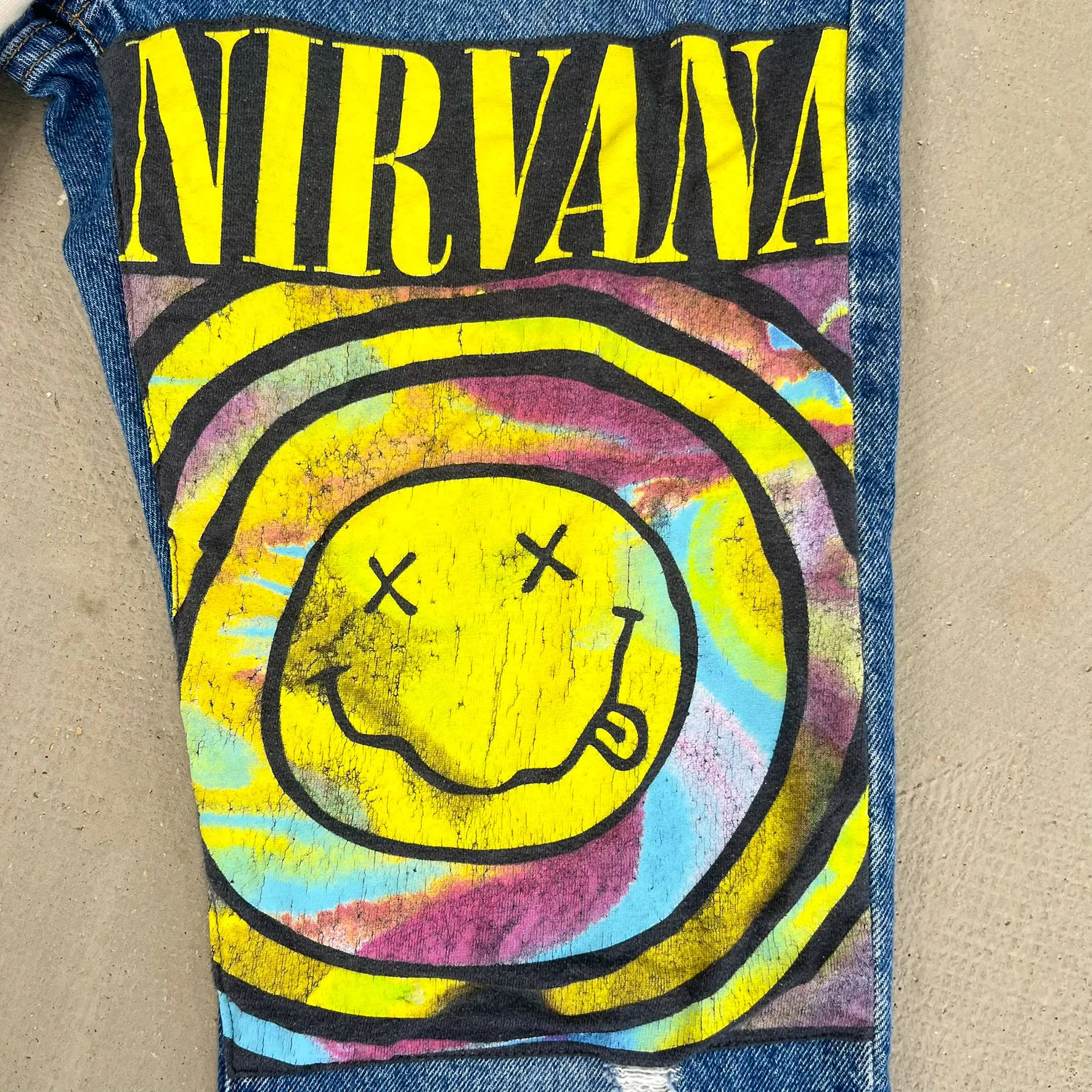 F- HOM Nirvana Levi's 501 Reworked Custom Jeans sold by HG Vintage product image thumbnail 4