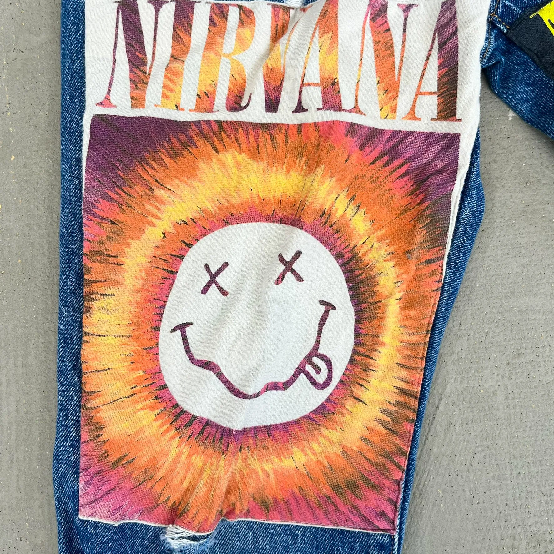 F- HOM Nirvana Levi's 501 Reworked Custom Jeans sold by HG Vintage product image thumbnail 3