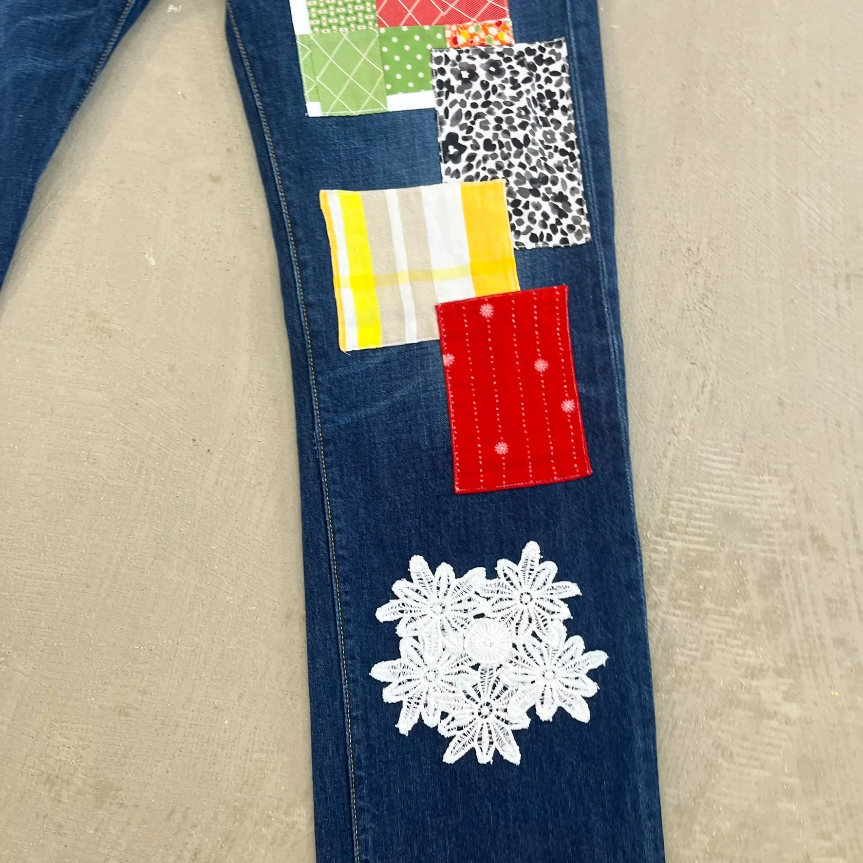 F- HOM PEACE Levi's 501 Reworked Custom Jeans sold by HG Vintage product image thumbnail 3