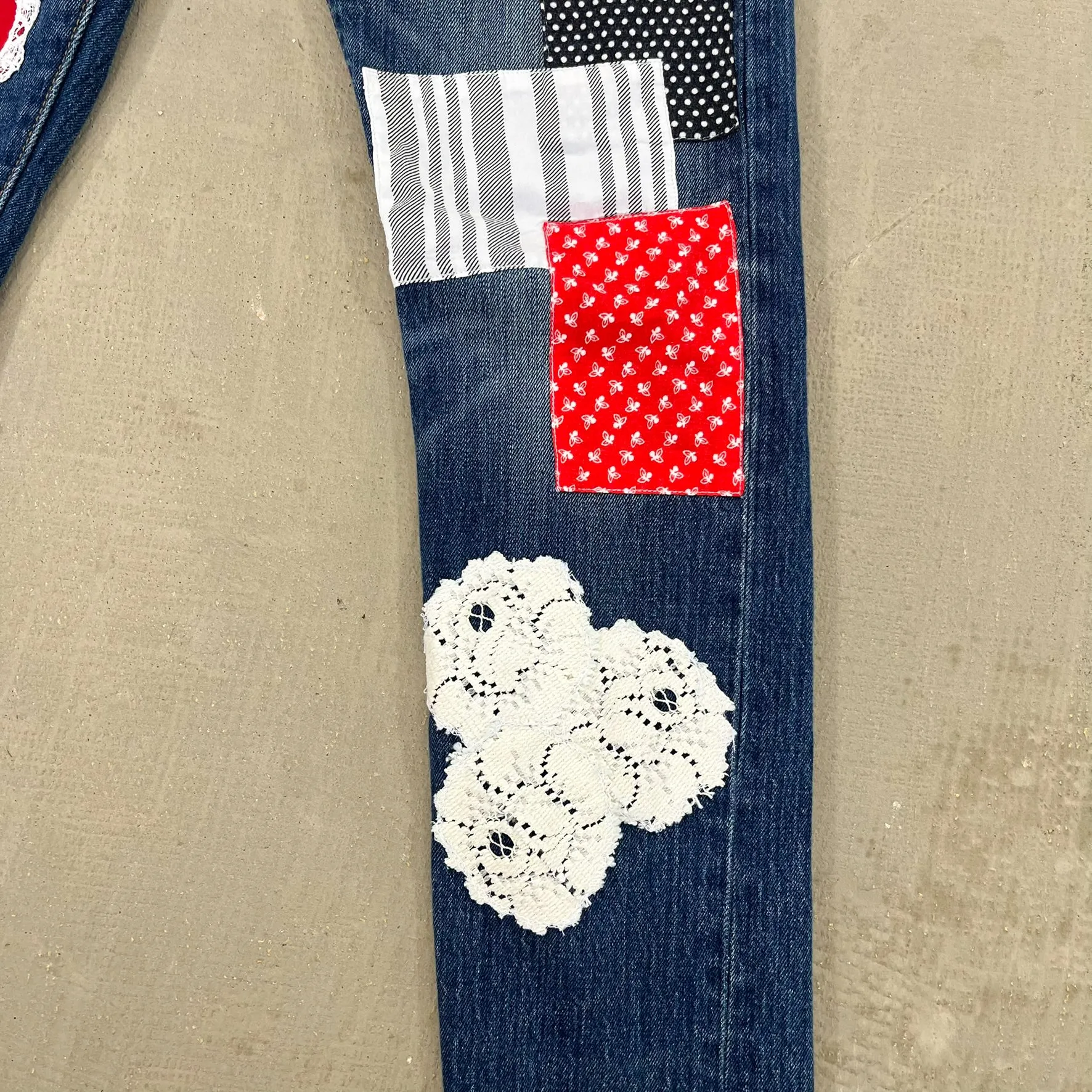 F- HOM LOVE Levi's 501 S Reworked Custom Jeans sold by HG Vintage product image thumbnail 4