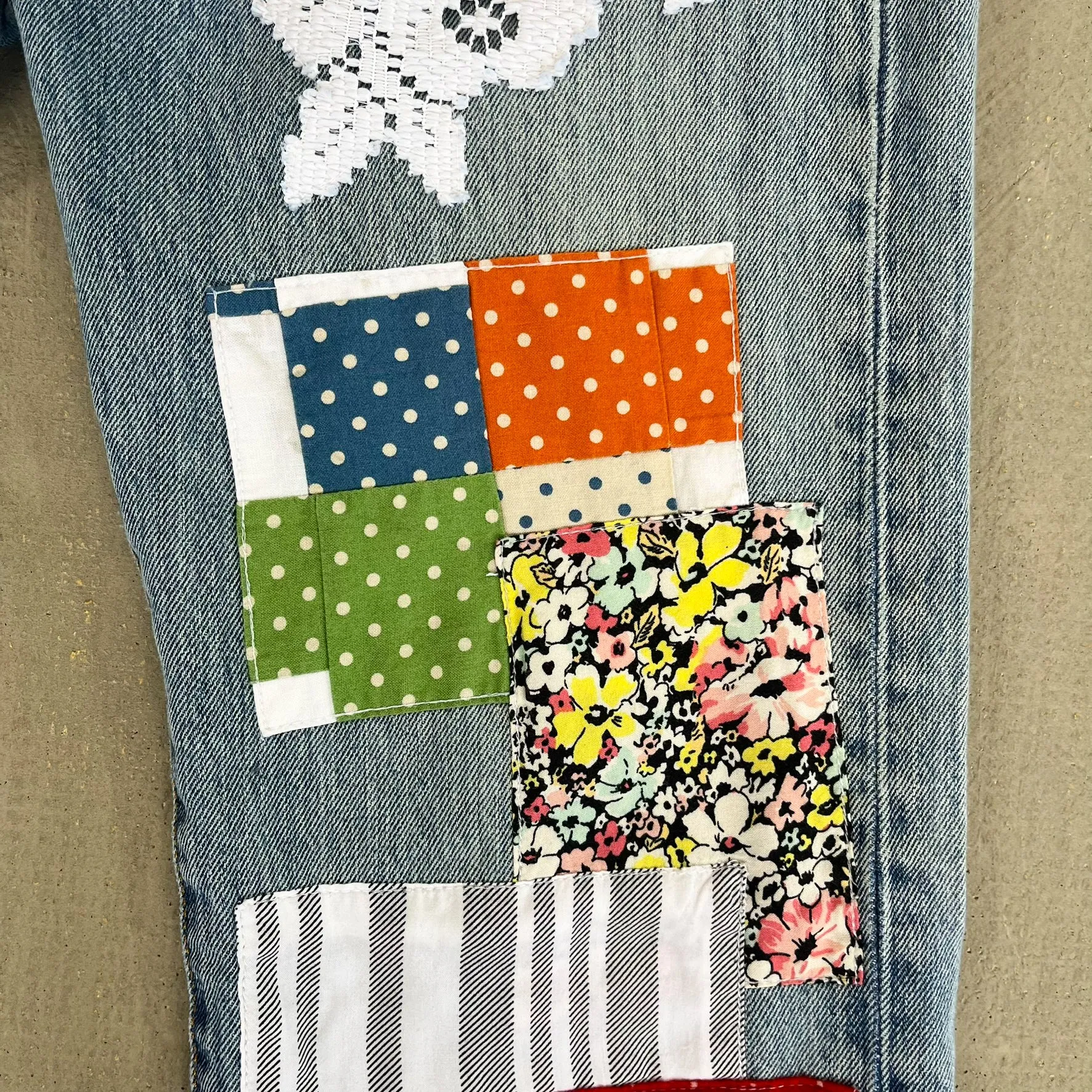 F- HOM PEACE Levi's 501 Reworked Custom Jeans sold by HG Vintage product image thumbnail 4