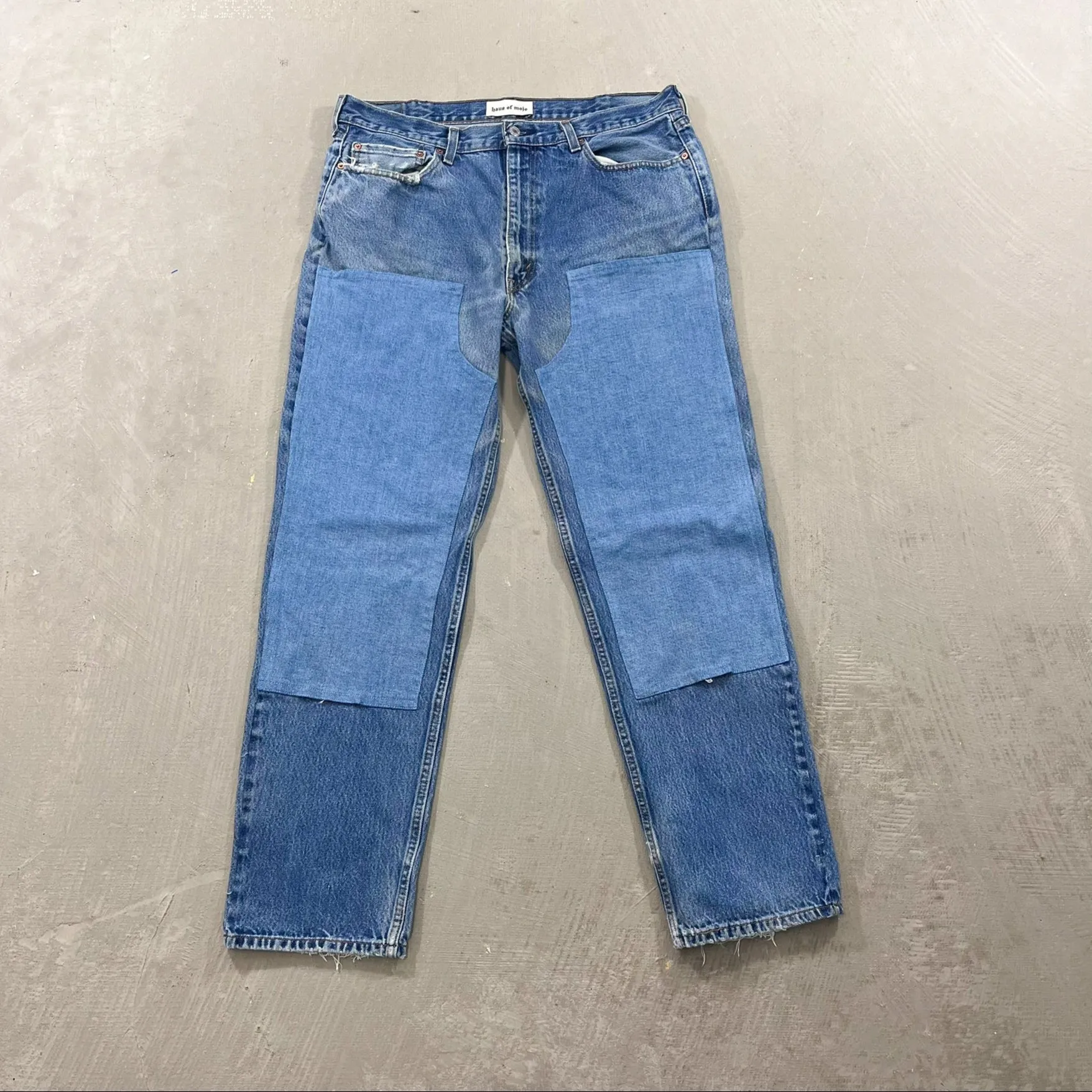 F- HOM Double Knees Levi's 550 Reworked Custom Jeans sold by HG Vintage