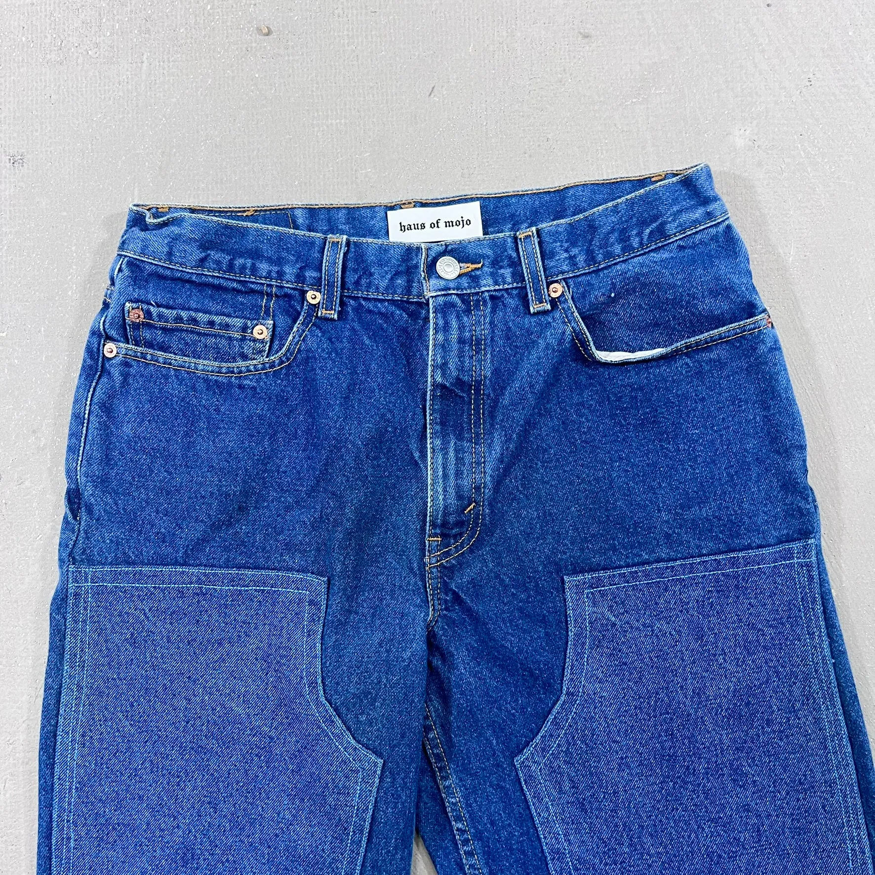 F- HOM Double Knees Levi's 550 Reworked Custom Jeans sold by HG Vintage product image thumbnail 2