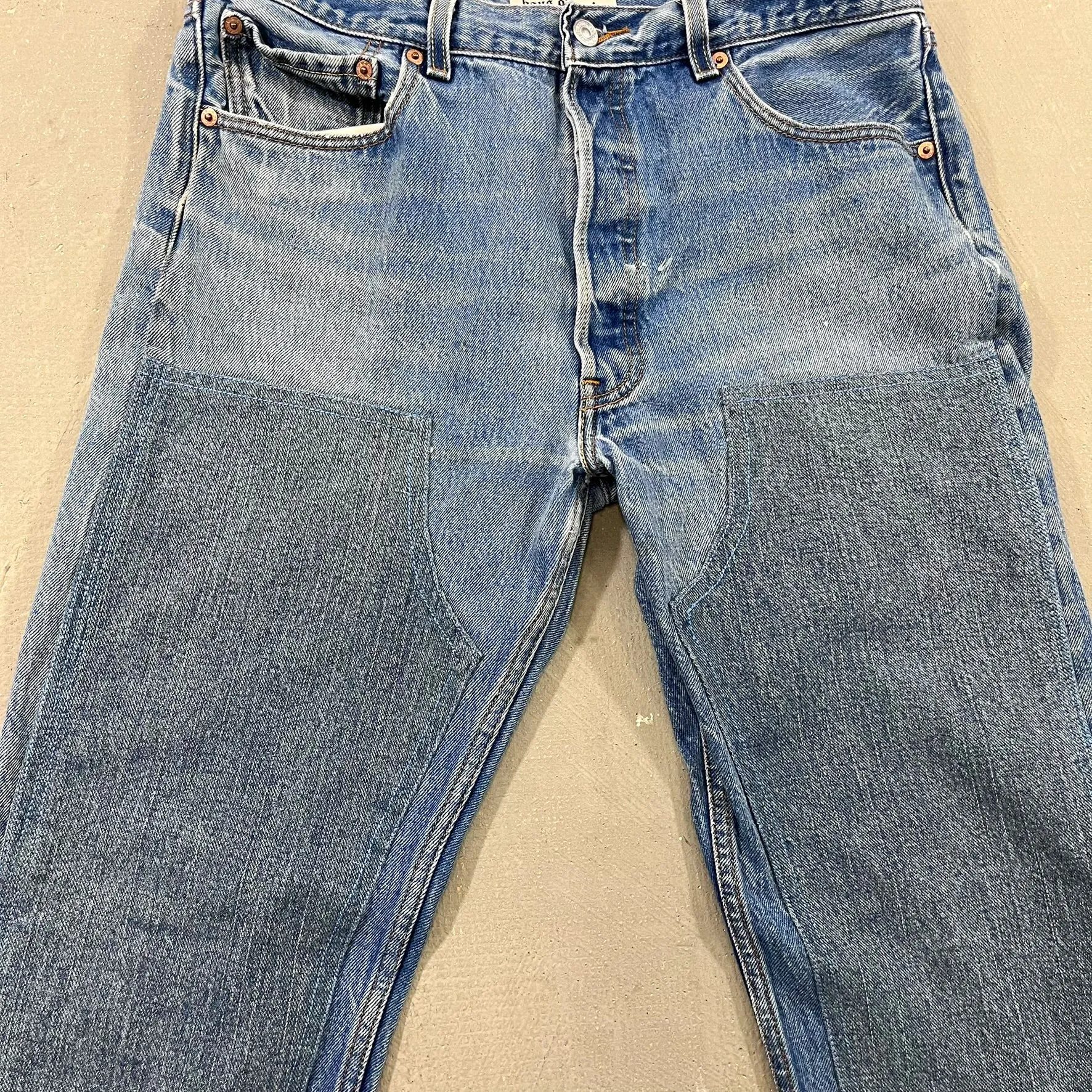 F- HOM Double Knees Levi's 501 XX Reworked Custom Jeans sold by HG Vintage product image thumbnail 5