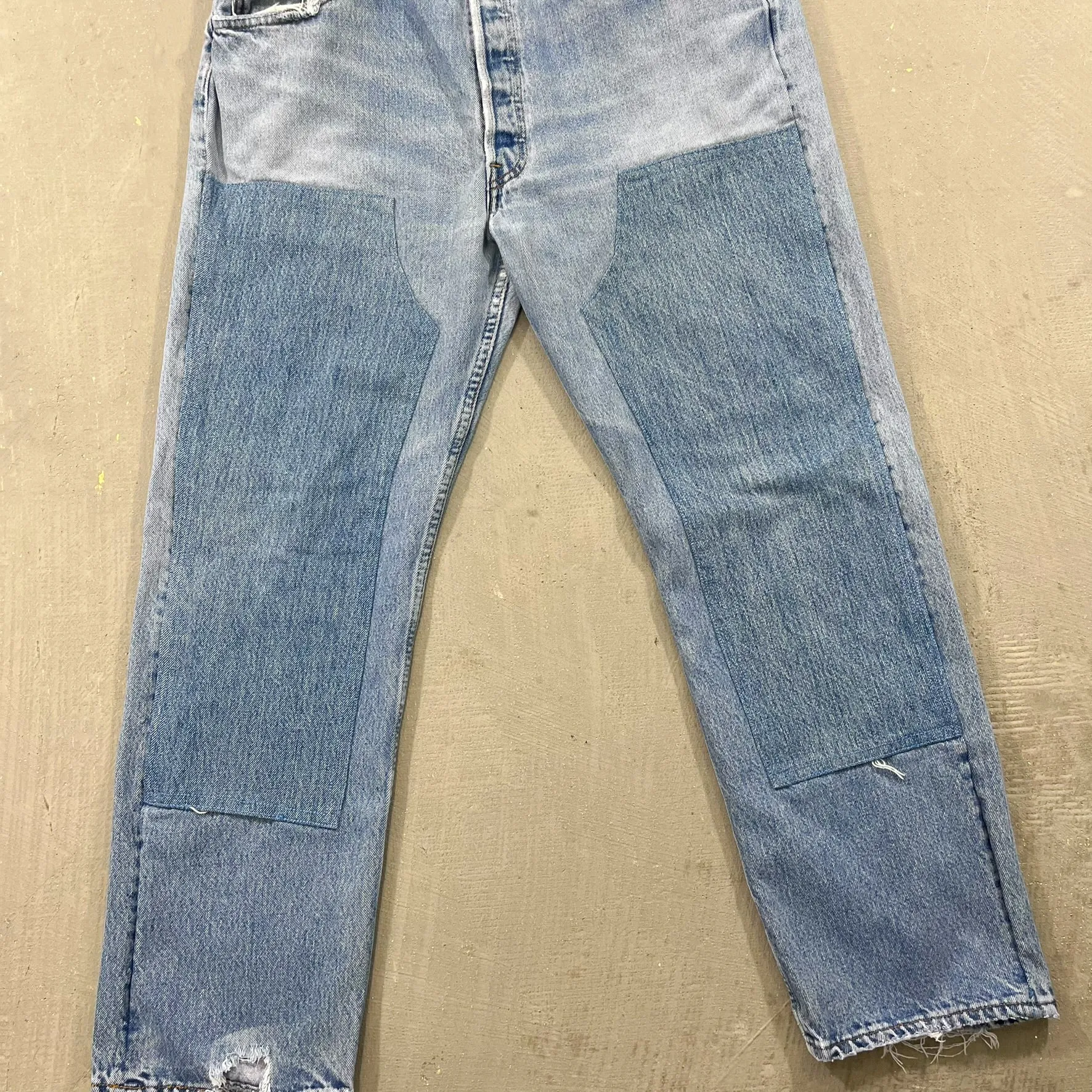 F- HOM Double Knees Levi's 501 Reworked Custom Jeans sold by HG Vintage product image thumbnail 5