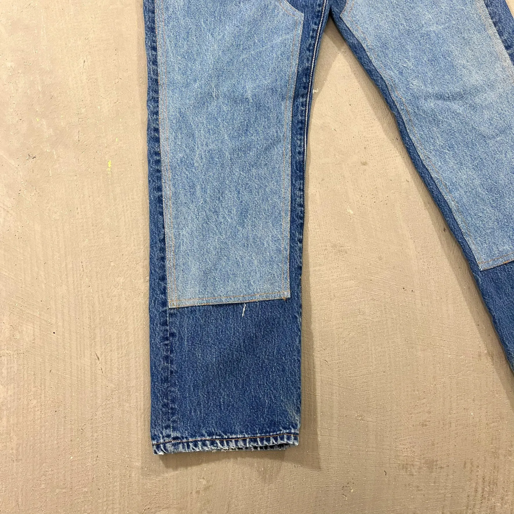 F- HOM Double Knees Levi's 501 Reworked Custom Jeans sold by HG Vintage product image thumbnail 4