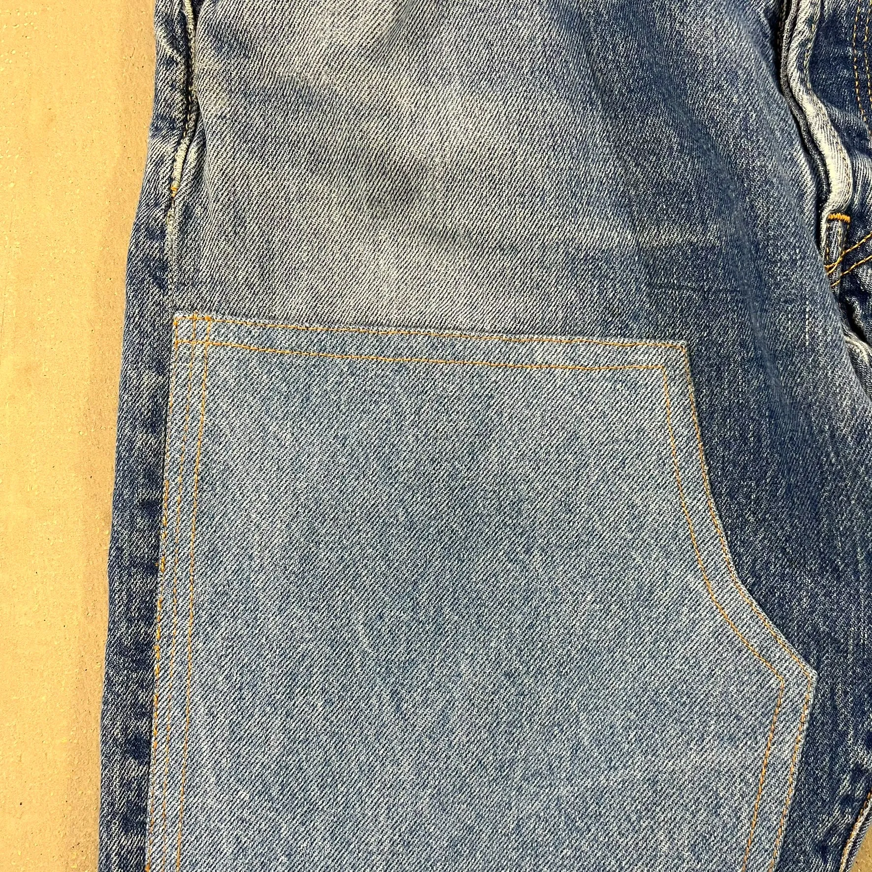 F- HOM Double Knees Levi's 501 Reworked Custom Jeans sold by HG Vintage product image thumbnail 3