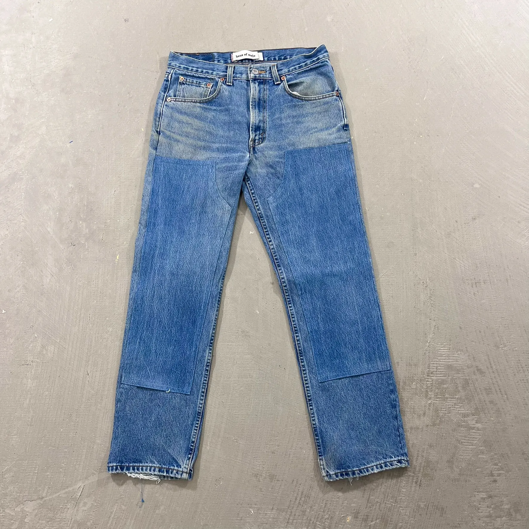 F- HOM Double Knees Levi's 501 Reworked Custom Jeans sold by HG Vintage