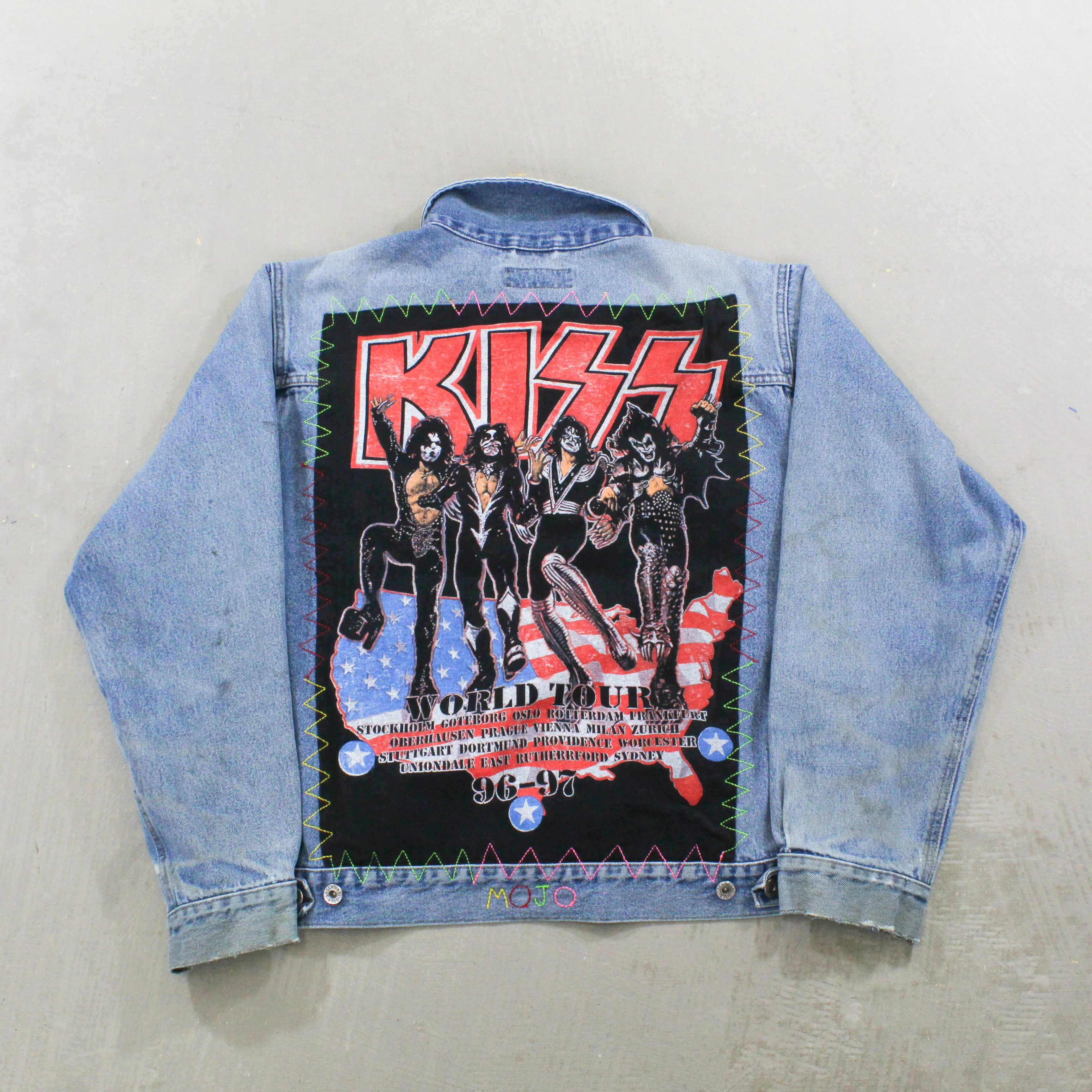 F- HOM Kiss 96-97 Tour Reworked Custom Denim Jackets sold by HG Vintage product image thumbnail 4