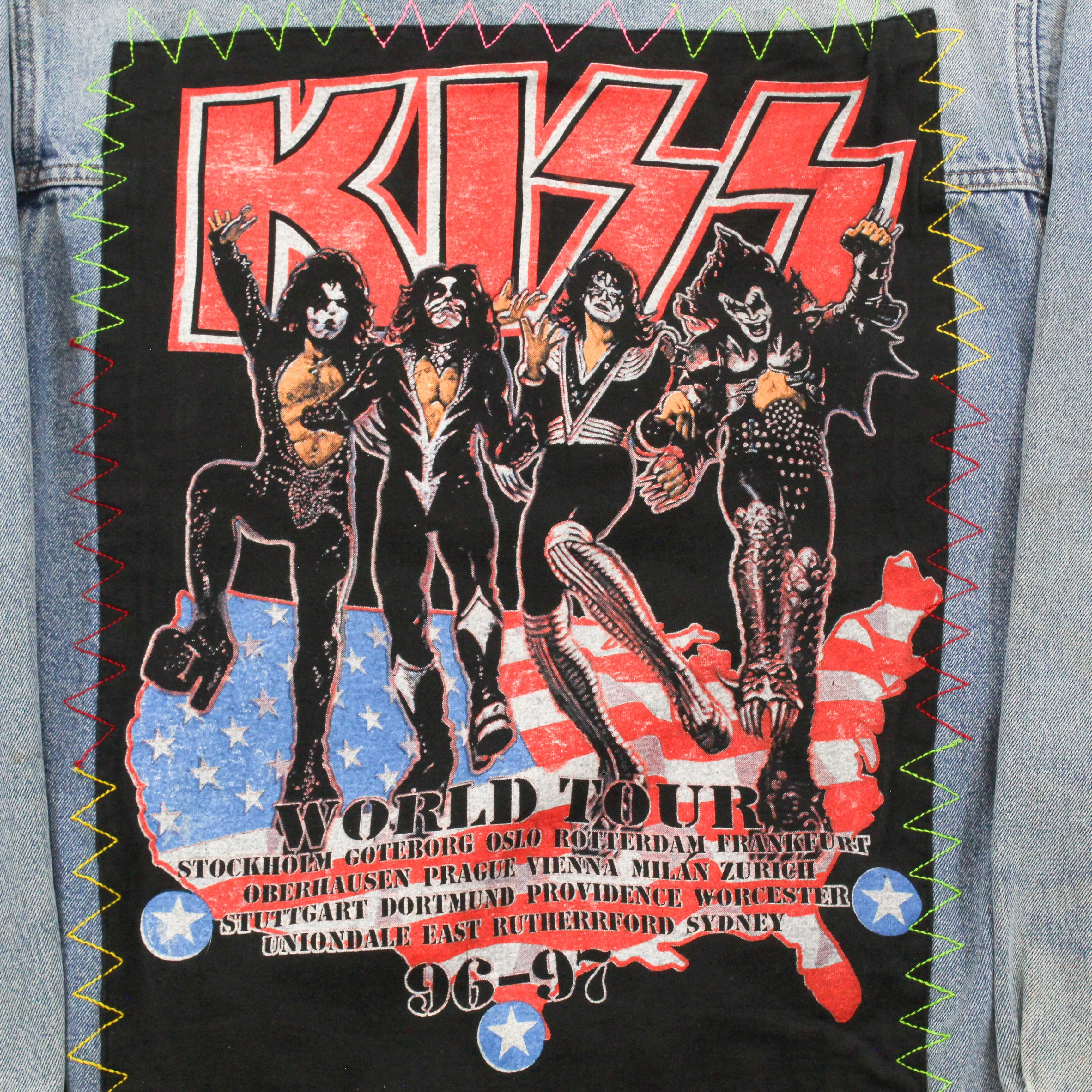 F- HOM Kiss 96-97 Tour Reworked Custom Denim Jackets sold by HG Vintage product image thumbnail 5