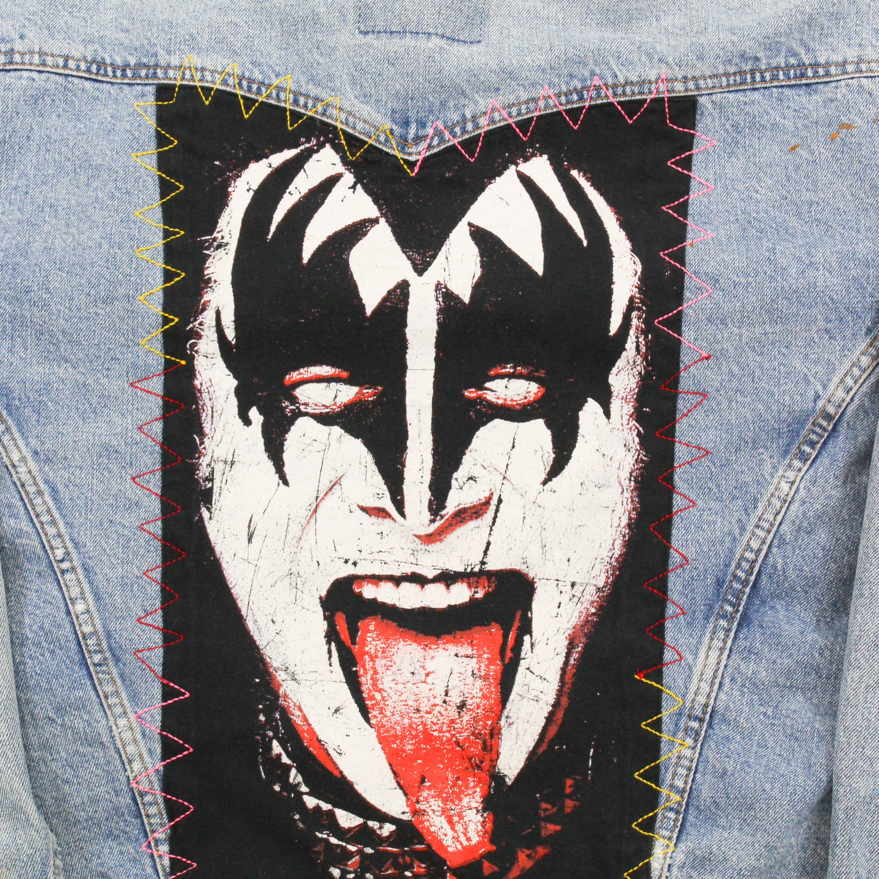 F- HOM Kiss Gene Simmons Reworked Custom Denim Jackets sold by HG Vintage product image thumbnail 5