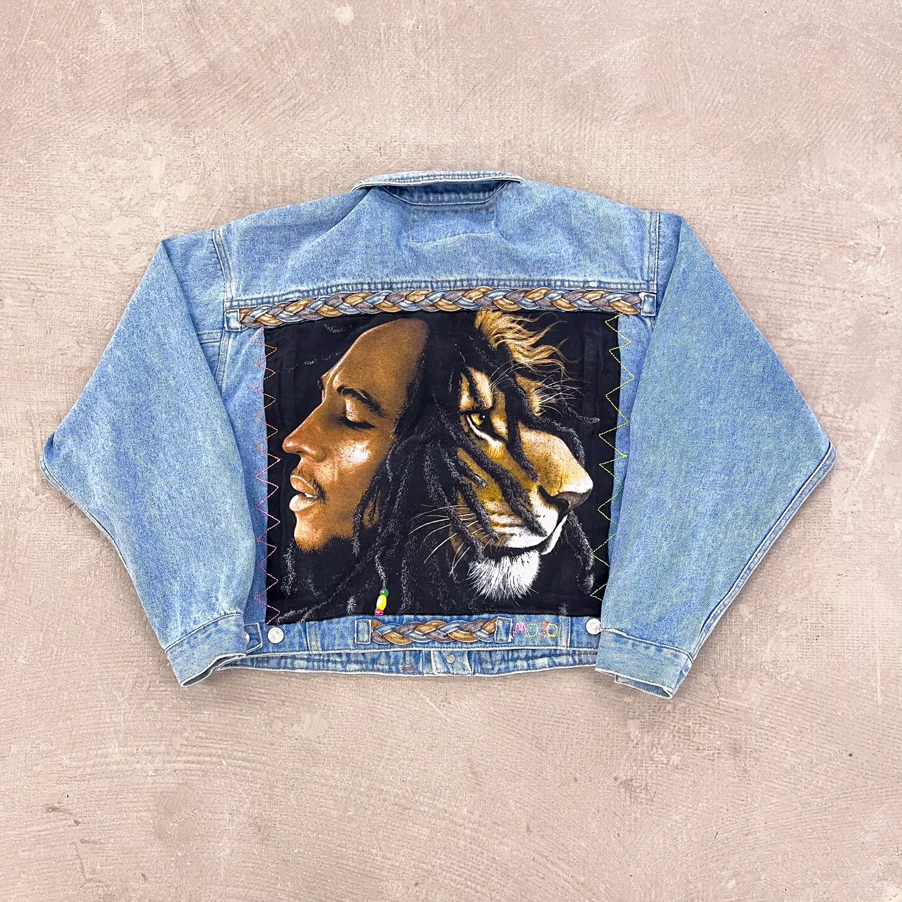 F- HOM Bob Marley Reworked Custom Denim Jackets sold by HG Vintage product image thumbnail 4