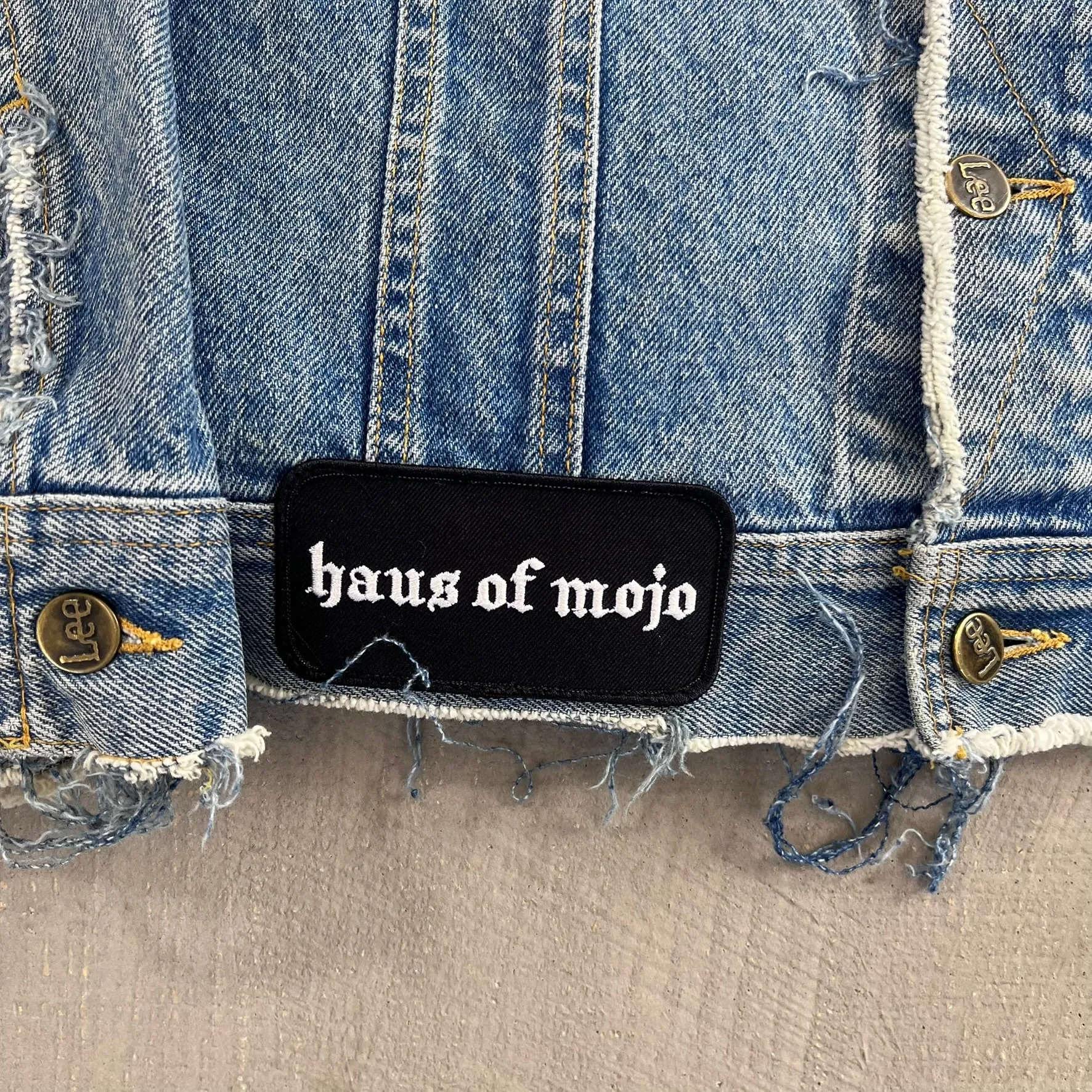 F- HOM Nirvana Lee Distressed Reworked Custom Denim Jackets sold by HG Vintage product image thumbnail 2