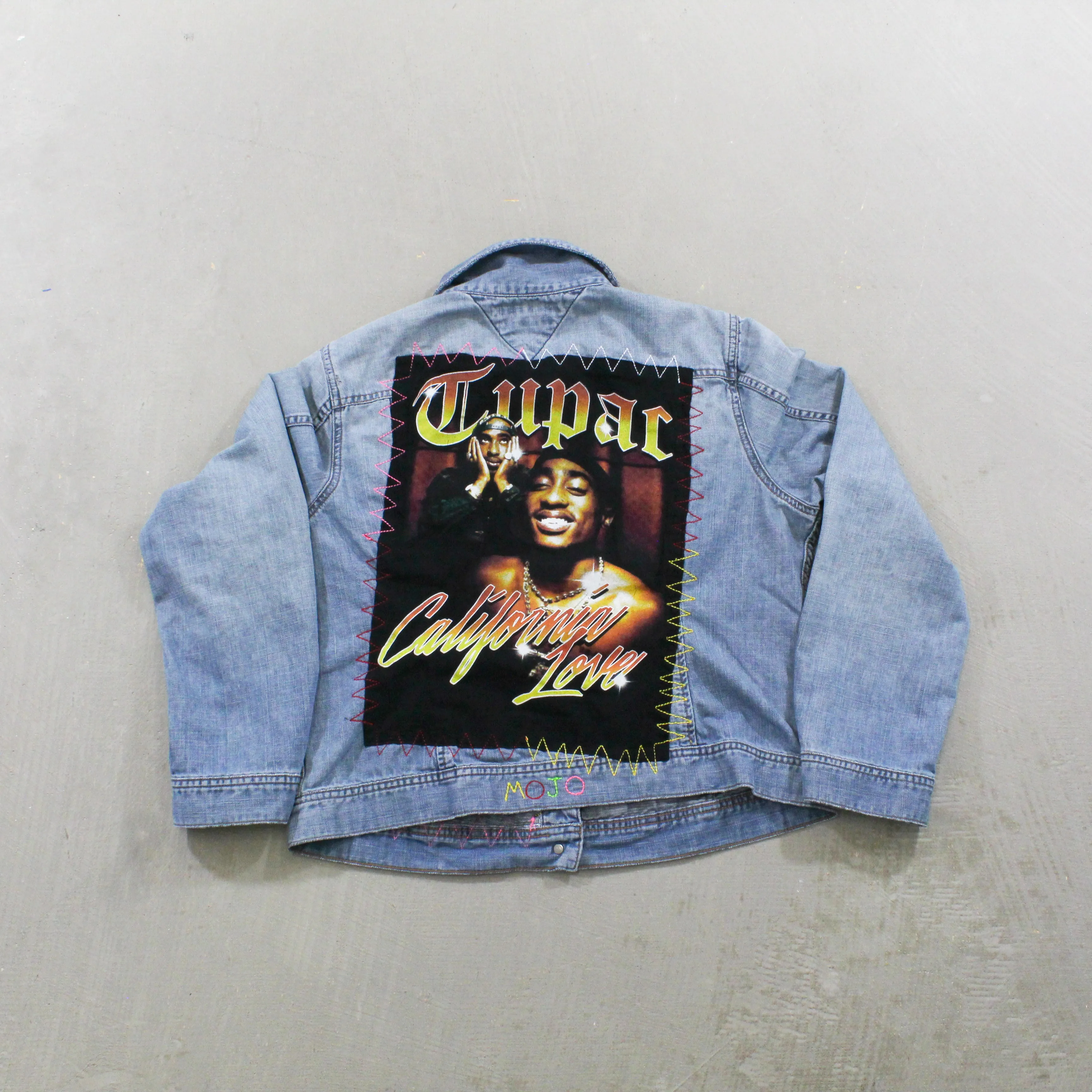 F- HOM Tupac Tommy Hilfiger Reworked Custom Denim Jackets sold by HG Vintage product image thumbnail 3