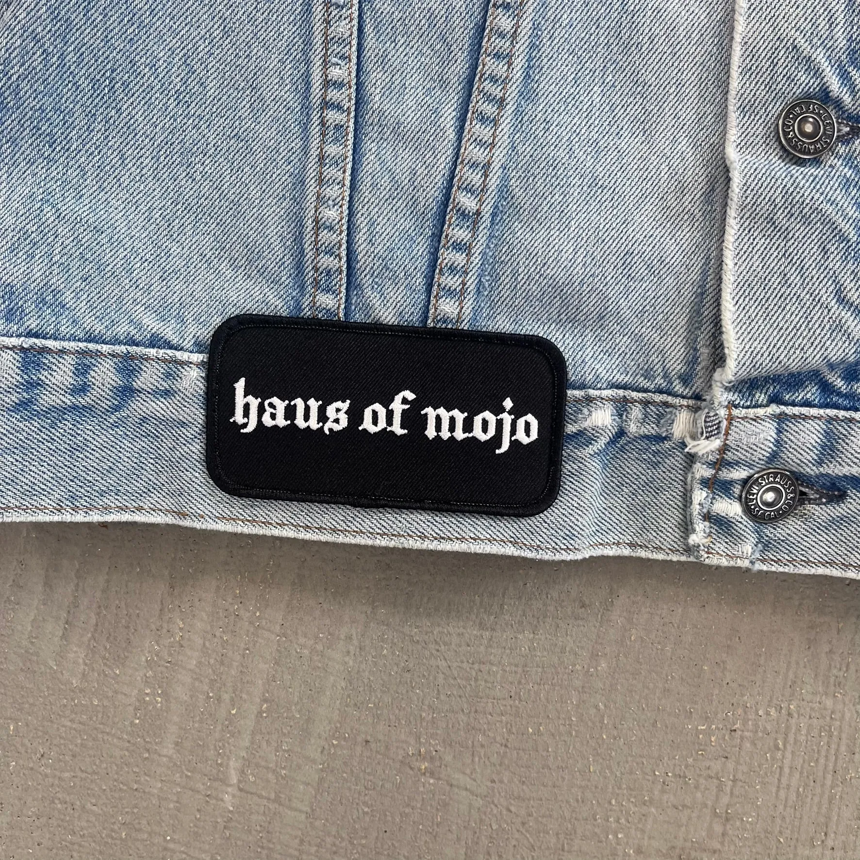 F- HOM AC/DC Levi's Reworked Custom Denim Vest sold by HG Vintage product image thumbnail 2