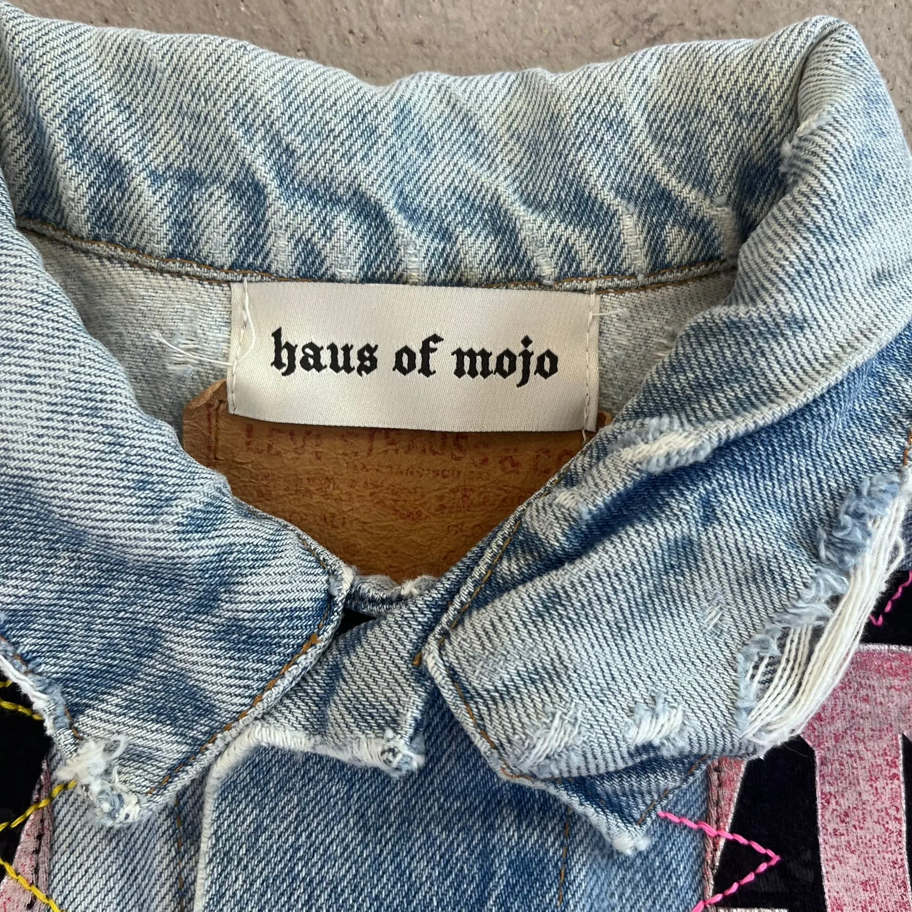 F- HOM AC/DC Levi's Reworked Custom Denim Vest sold by HG Vintage product image thumbnail 3