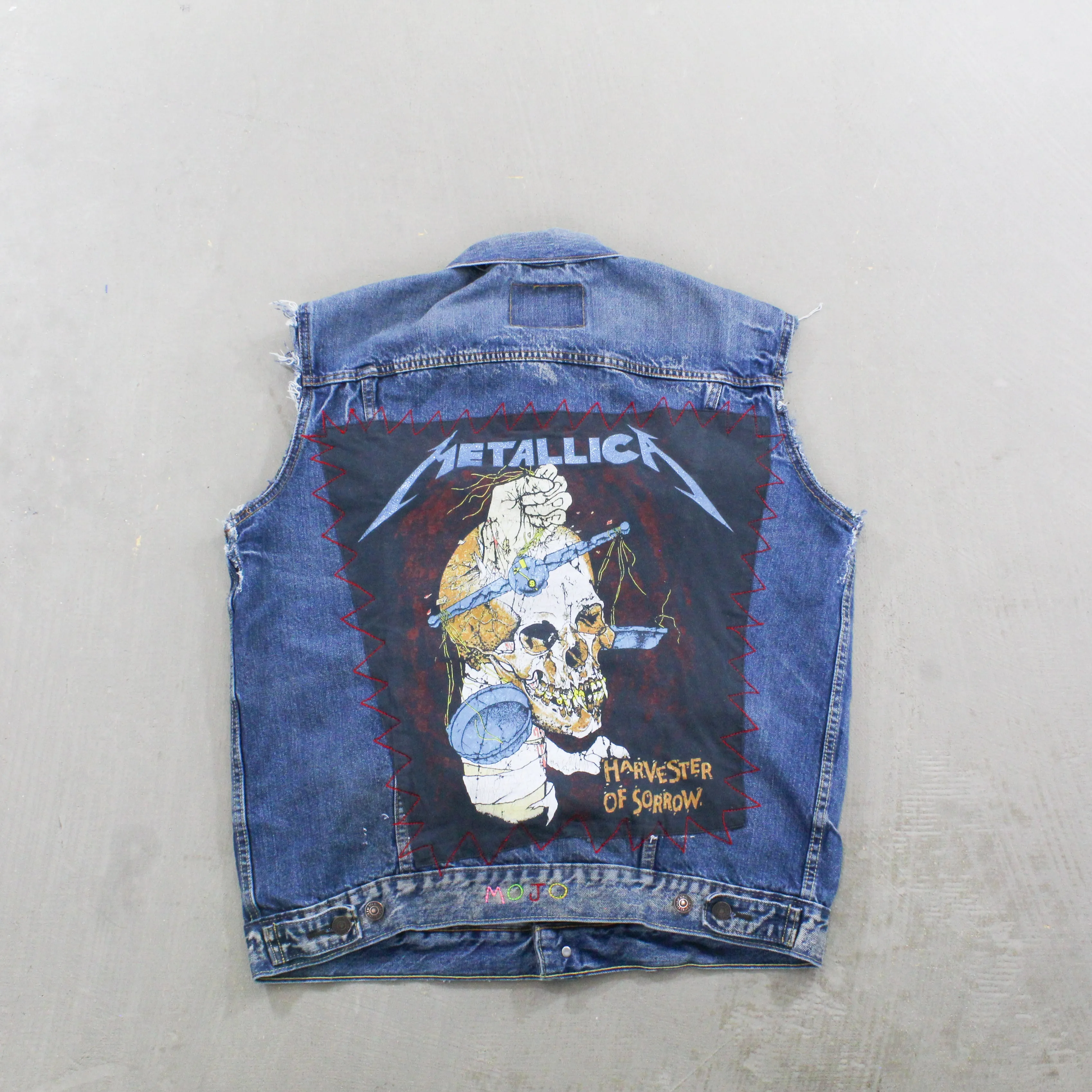F- HOM Metallica Levi's Reworked Custom Denim Vest sold by HG Vintage product image thumbnail 4