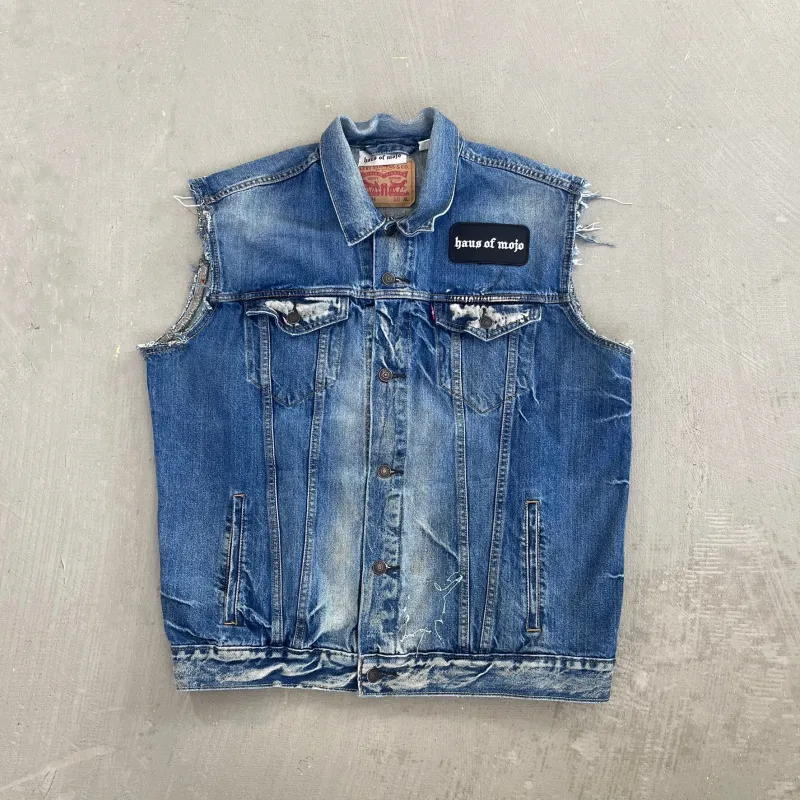 F- HOM Metallica Levi's Reworked Custom Denim Vest sold by HG Vintage