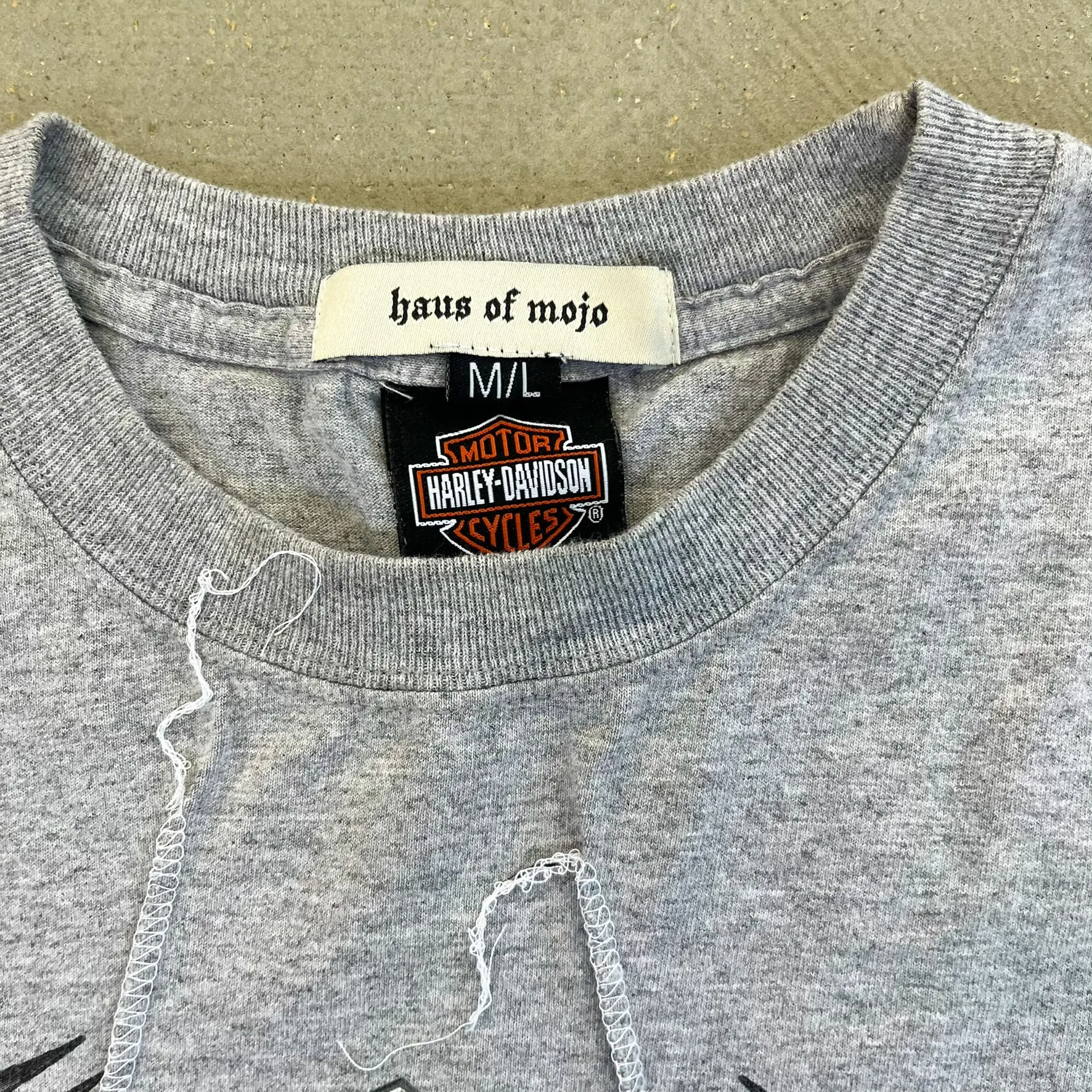 F- HOM Harley Davidson Santa Fe Reworked Dbl Stitch Crop Top sold by HG Vintage product image thumbnail 3