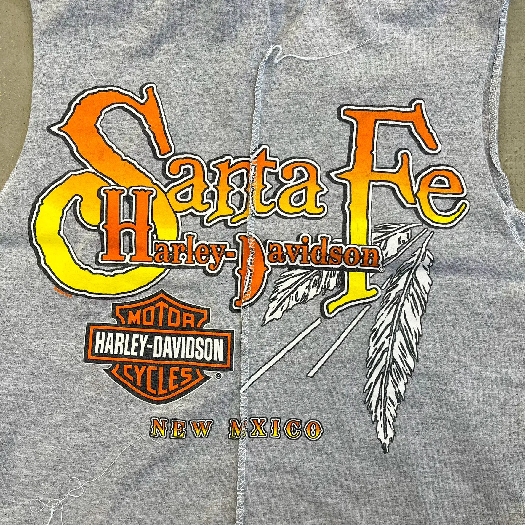 F- HOM Harley Davidson Santa Fe Reworked Dbl Stitch Crop Top sold by HG Vintage product image thumbnail 5