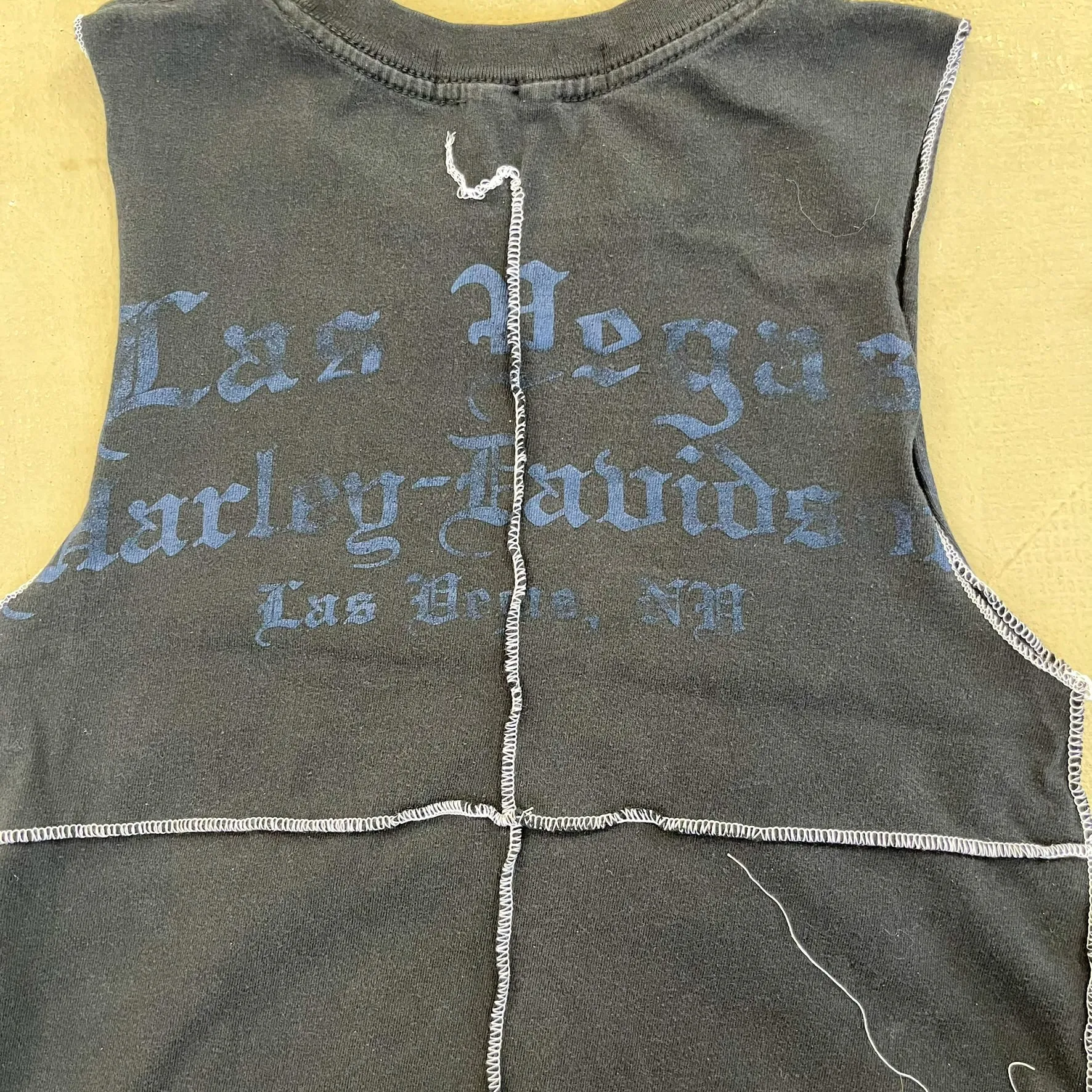 F- HOM Harley Davidson Las Vegas Reworked Dbl Stitch Crop Top sold by HG Vintage product image thumbnail 5