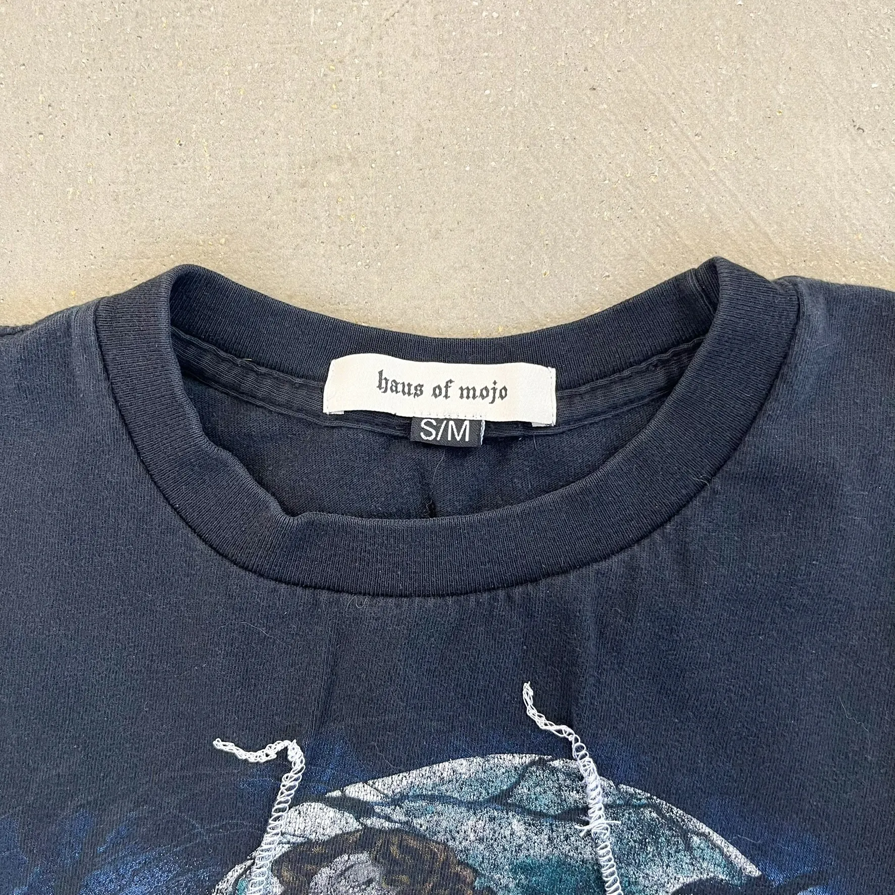 F- HOM Harley Davidson Las Vegas Reworked Dbl Stitch Crop Top sold by HG Vintage product image thumbnail 3