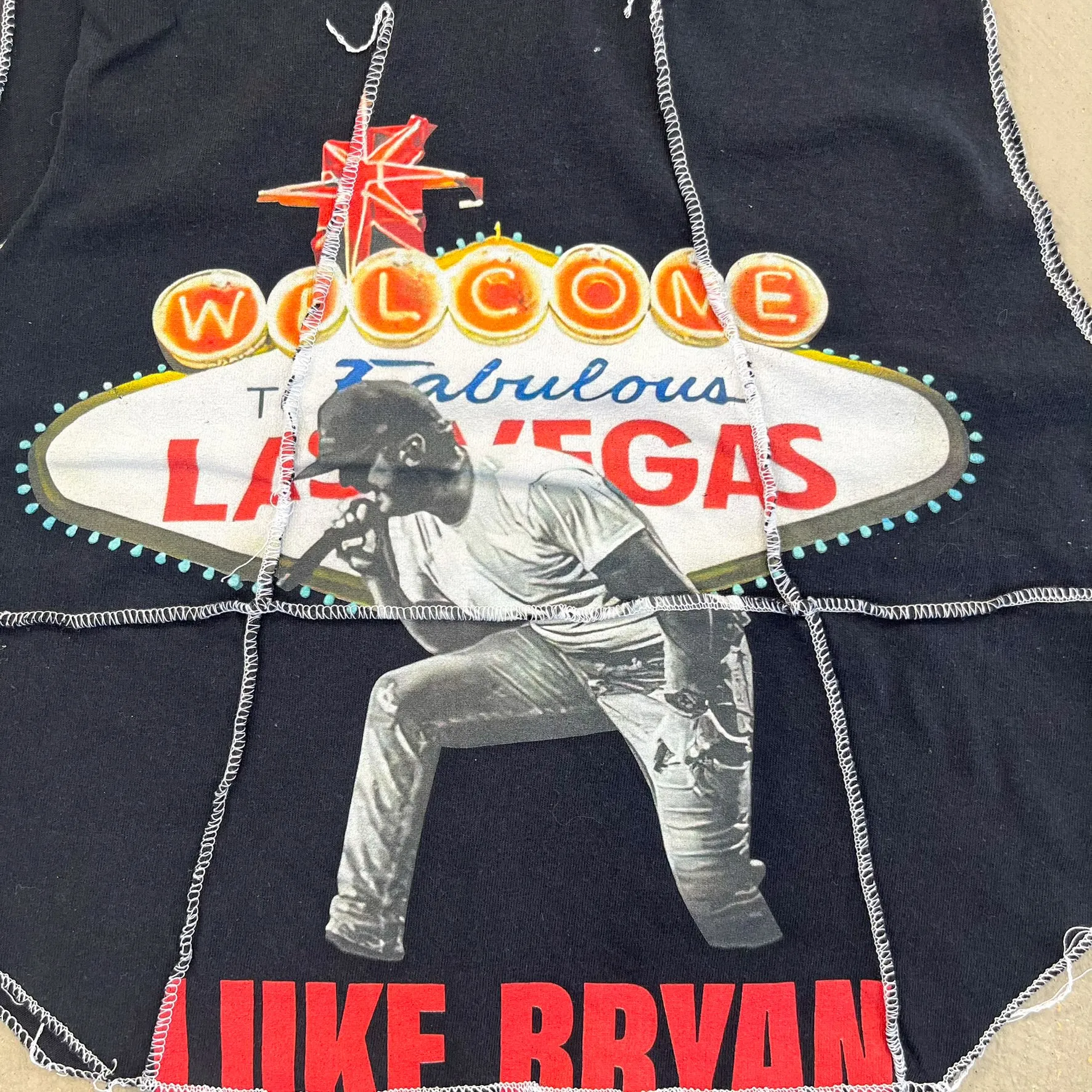 F- HOM Luke Bryan Reworked Dbl Stitch Crop Top sold by HG Vintage product image thumbnail 2