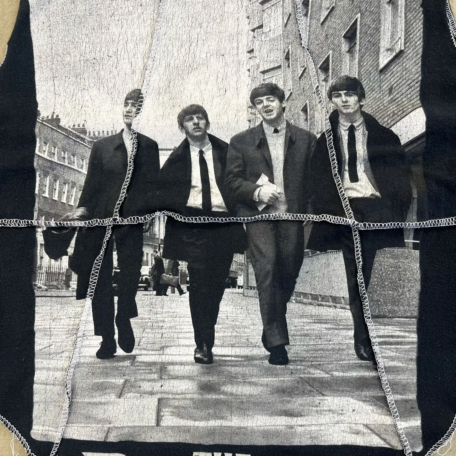 F- HOM The Beatles Picture Reworked Dbl Stitch Crop Top sold by HG Vintage product image thumbnail 2