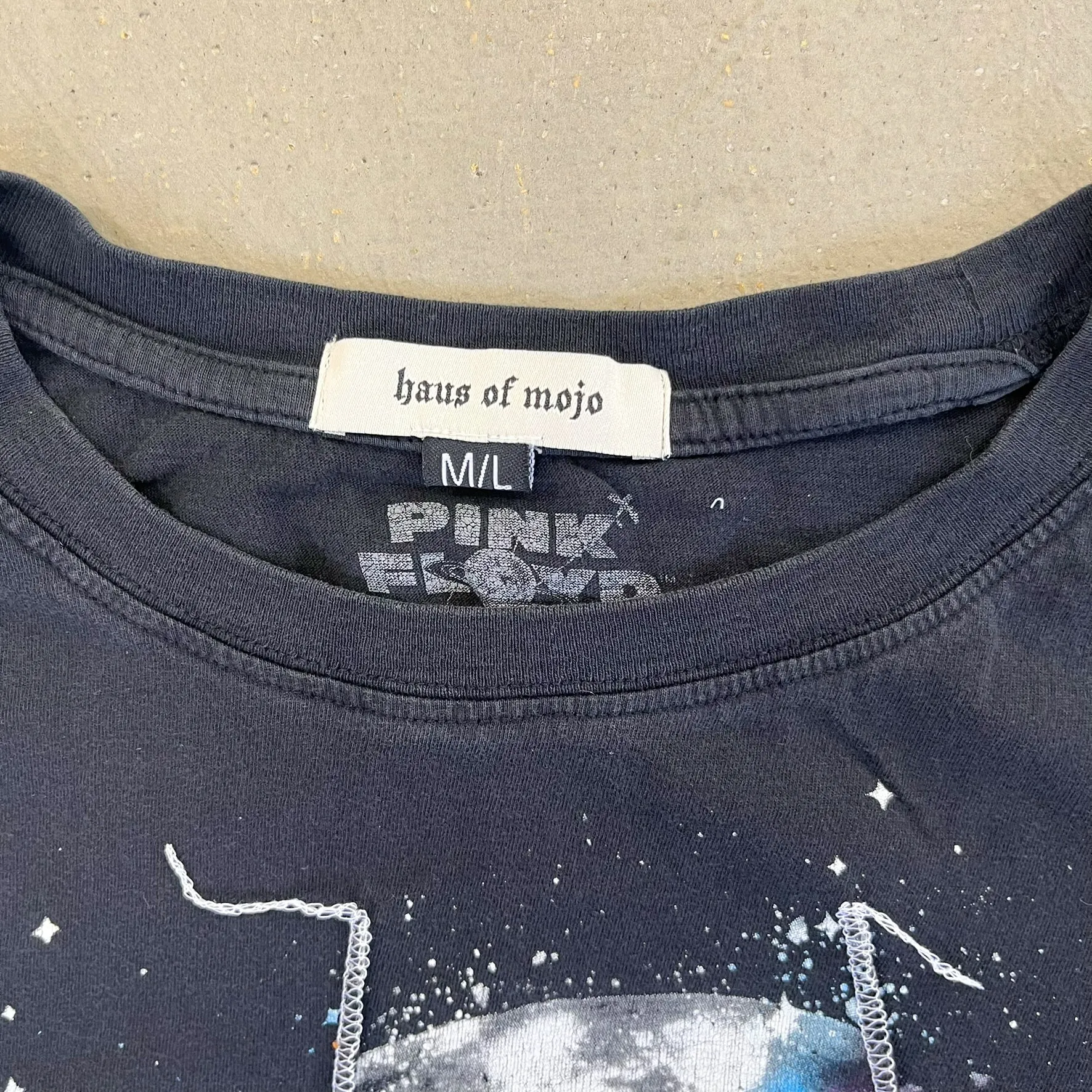 F- HOM Pink Floyd Reworked Dbl Stitch Crop Top sold by HG Vintage product image thumbnail 3