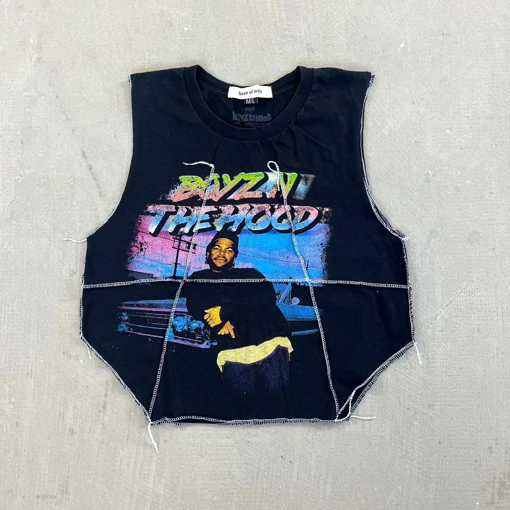 F- HOM Ice Cube Reworked Dbl Stitch Crop Top sold by HG Vintage