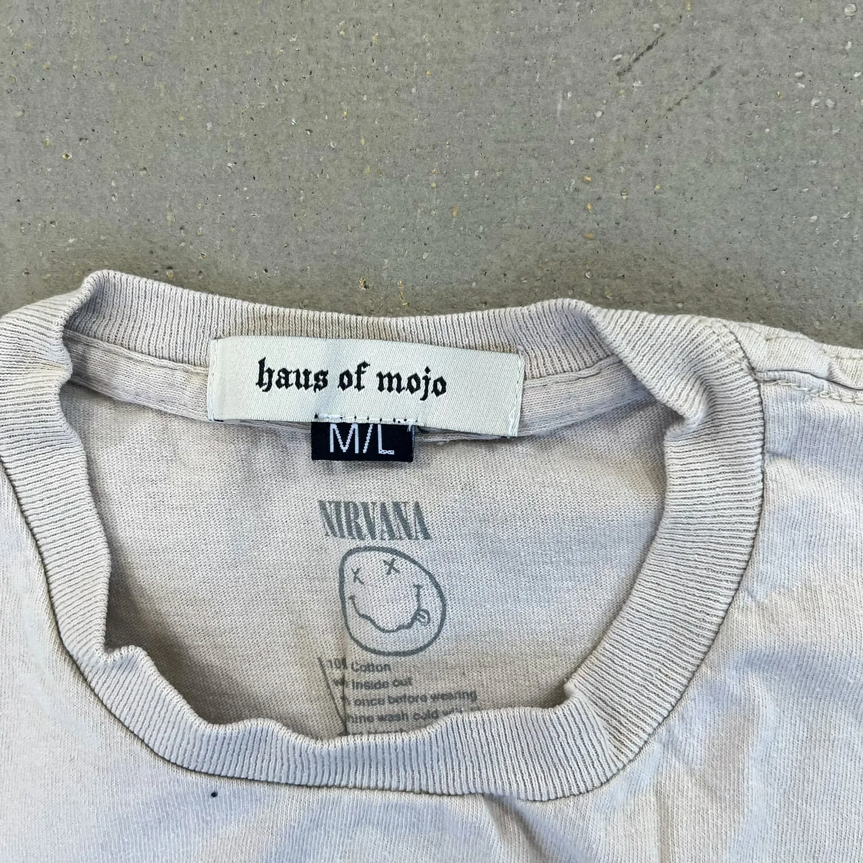 F- HOM Nirvana Insecticide Reworked Dbl Stitch Crop Top sold by HG Vintage product image thumbnail 3