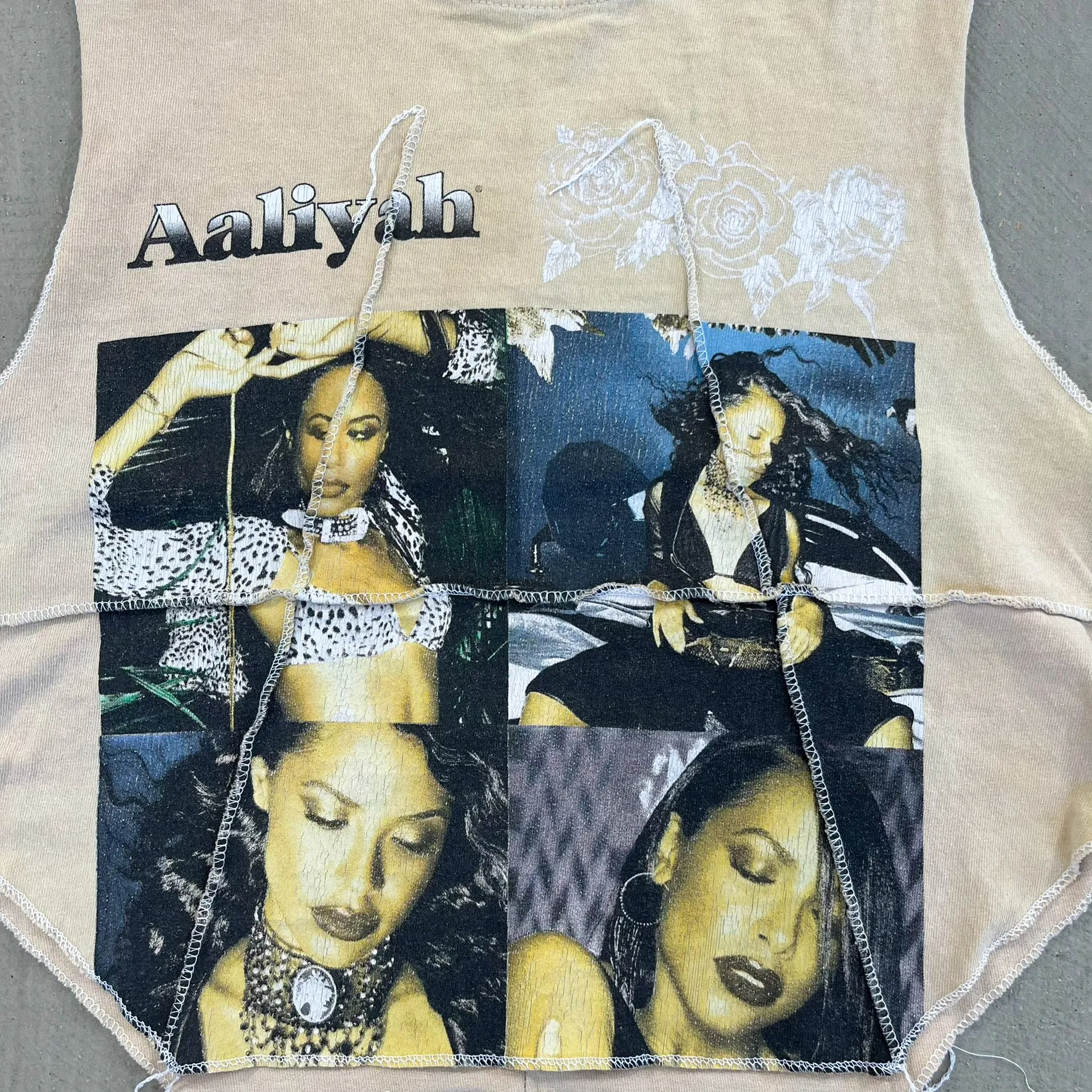 F- HOM Aaliyah Reworked Dbl Stitch Crop Top sold by HG Vintage product image thumbnail 2