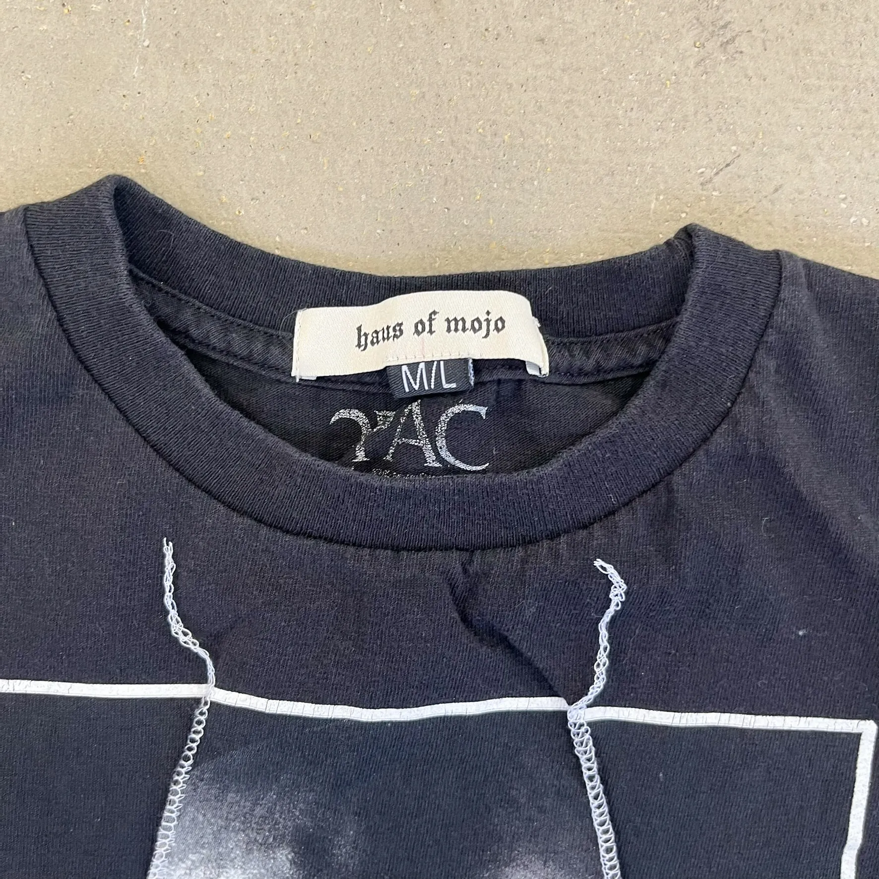 F- HOM Tupac Praying Hands Reworked Dbl Stitch Crop Top sold by HG Vintage product image thumbnail 3