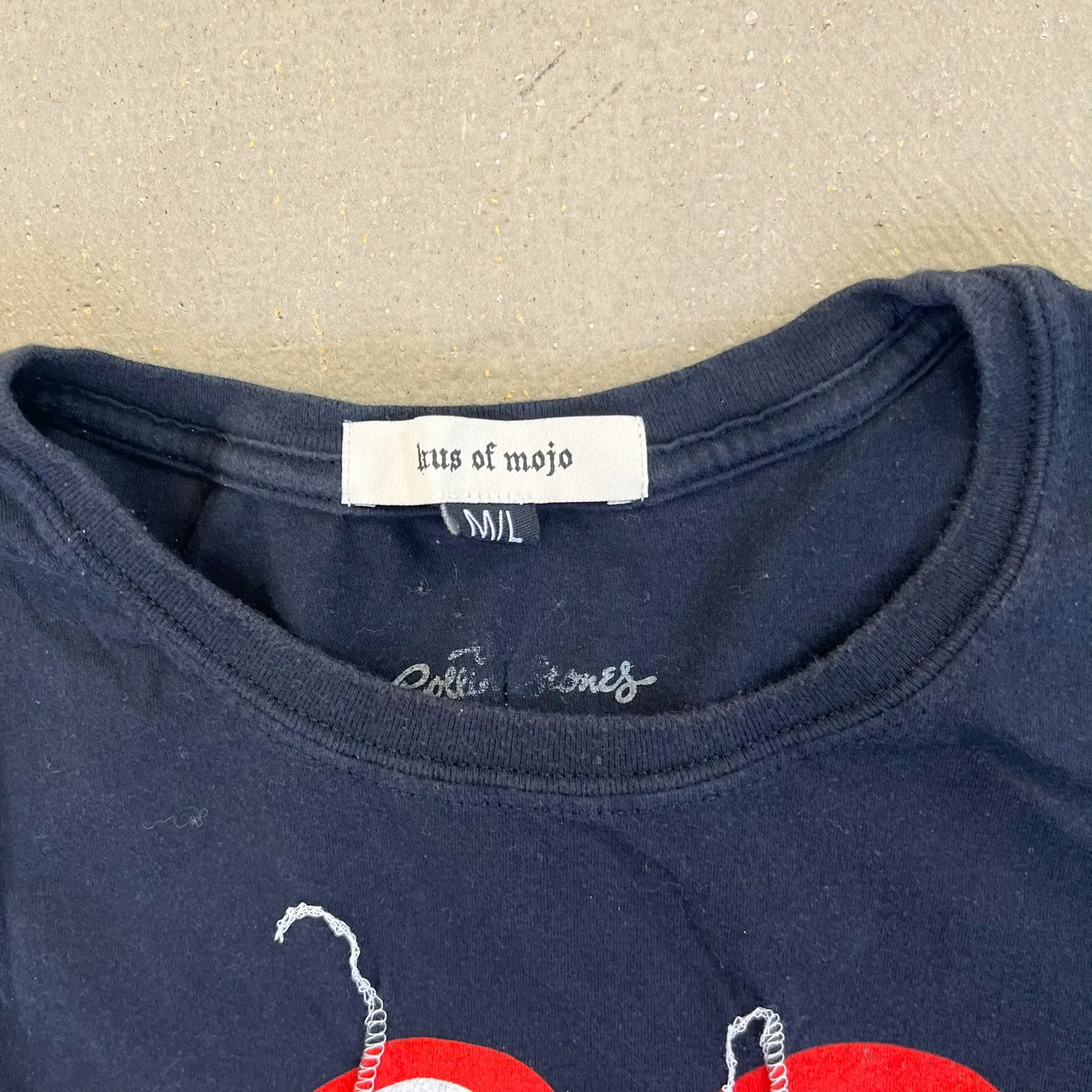 F- HOM Rolling Stones Tongue Logo Reworked Dbl Stitch Crop Top sold by HG Vintage product image thumbnail 3