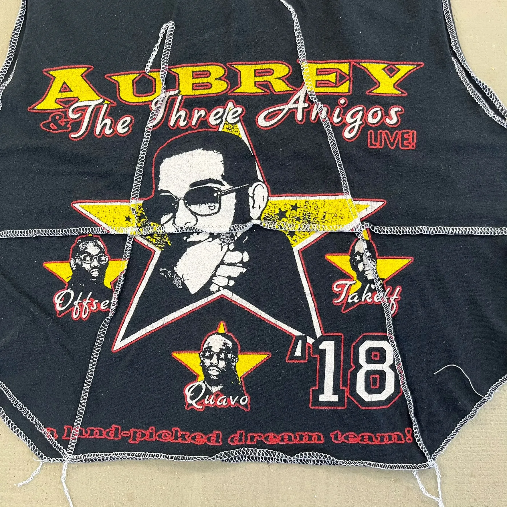 F- HOM Drake & Migos Reworked Dbl Stitch Crop Top sold by HG Vintage product image thumbnail 2